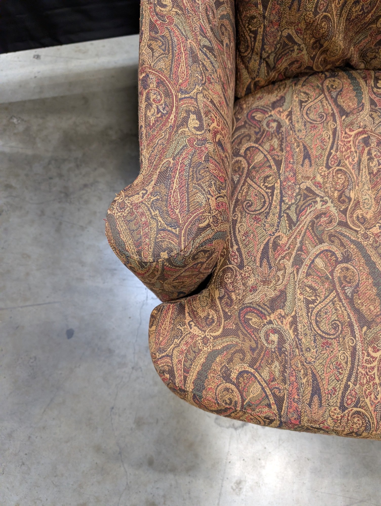 Sherrill Furniture Traditional Paisley Upholstered Armchair