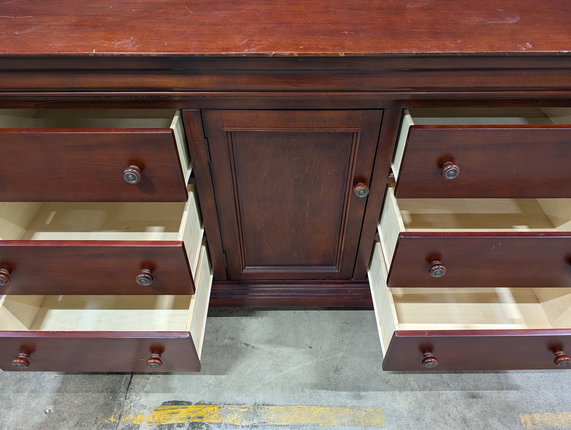 New Classic Home Furnishings Rich Wood Dresser with Cabinet