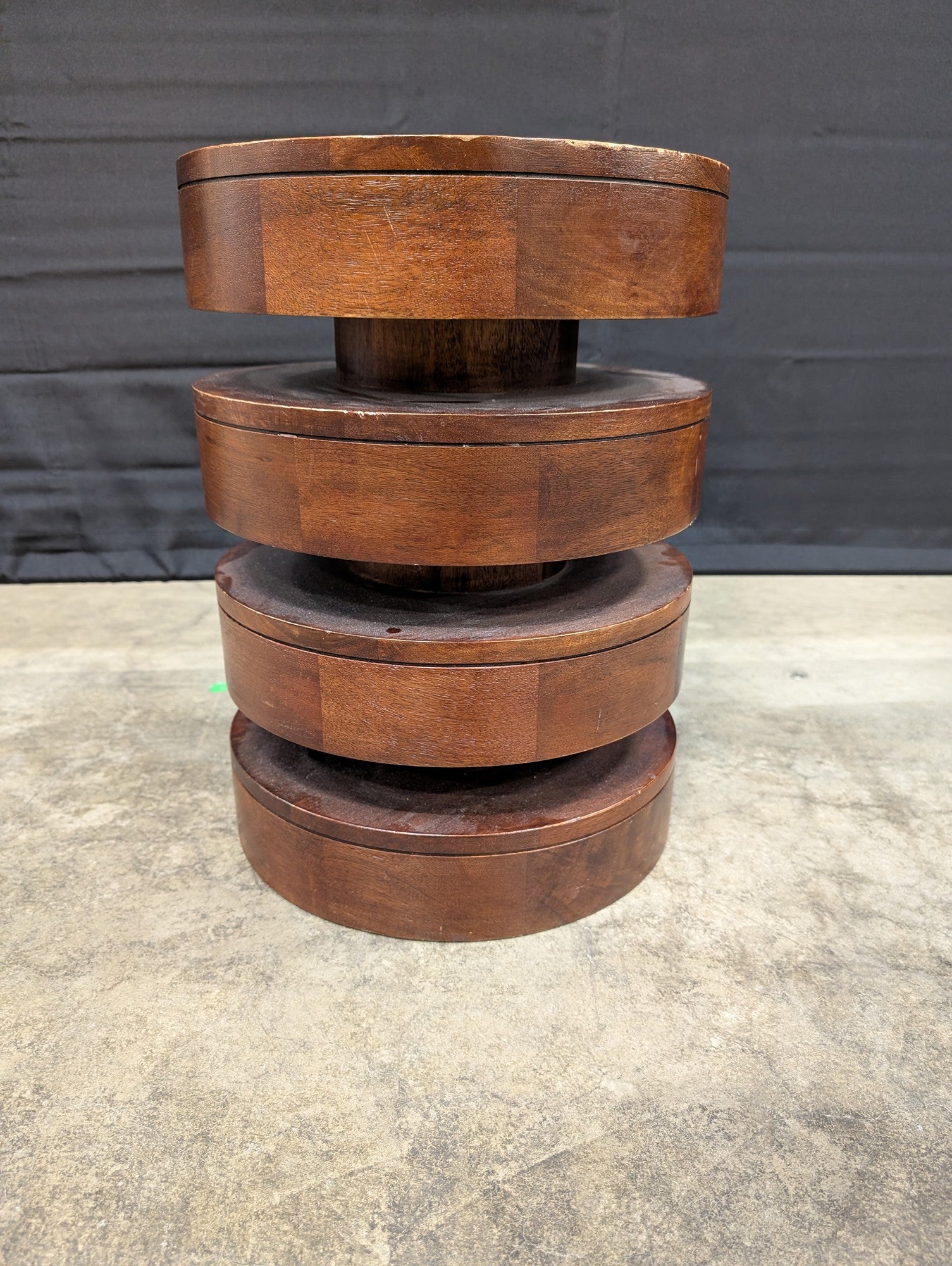 West Elm Totem Round Wood Side Table