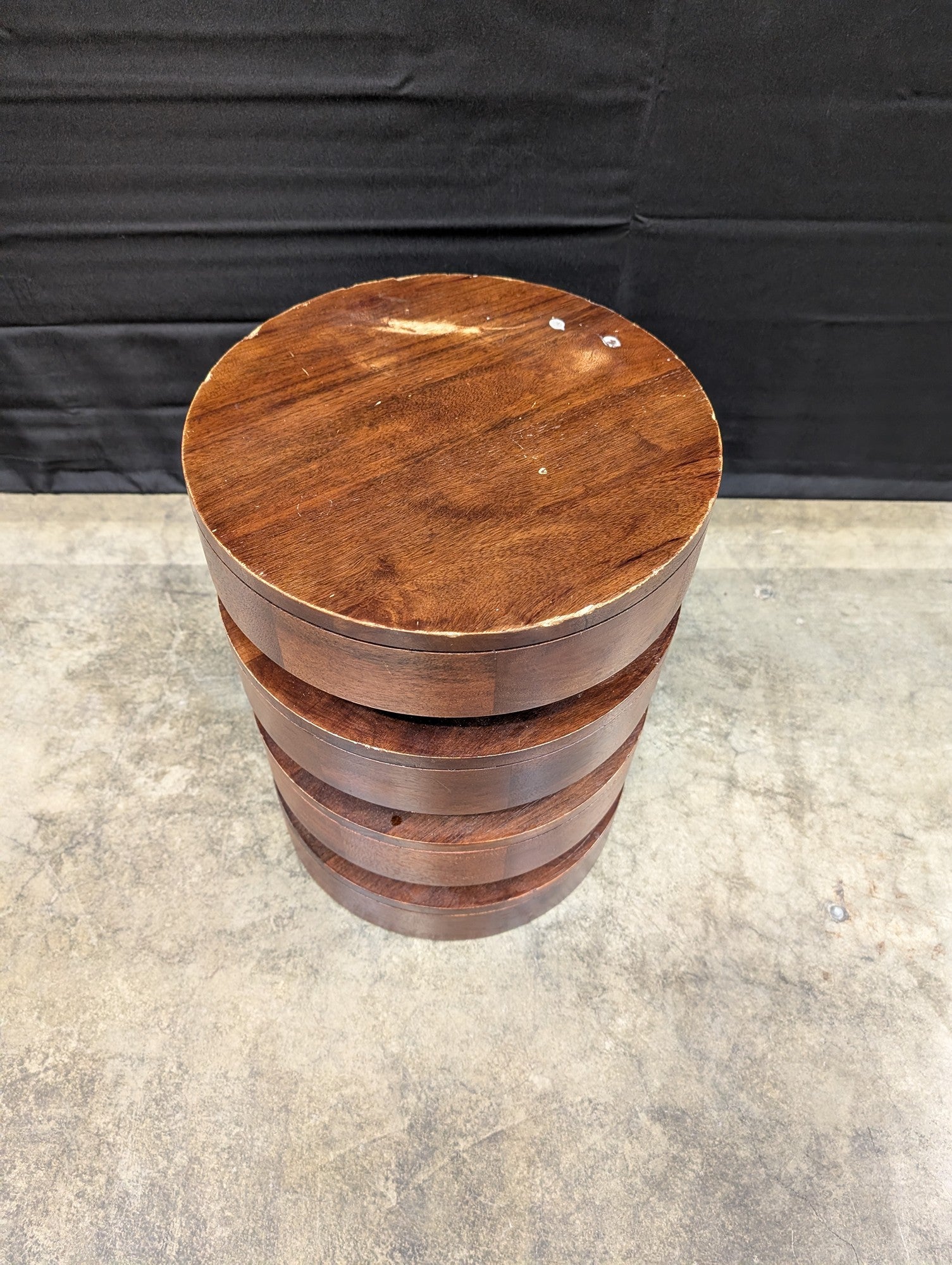 West Elm Totem Round Wood Side Table