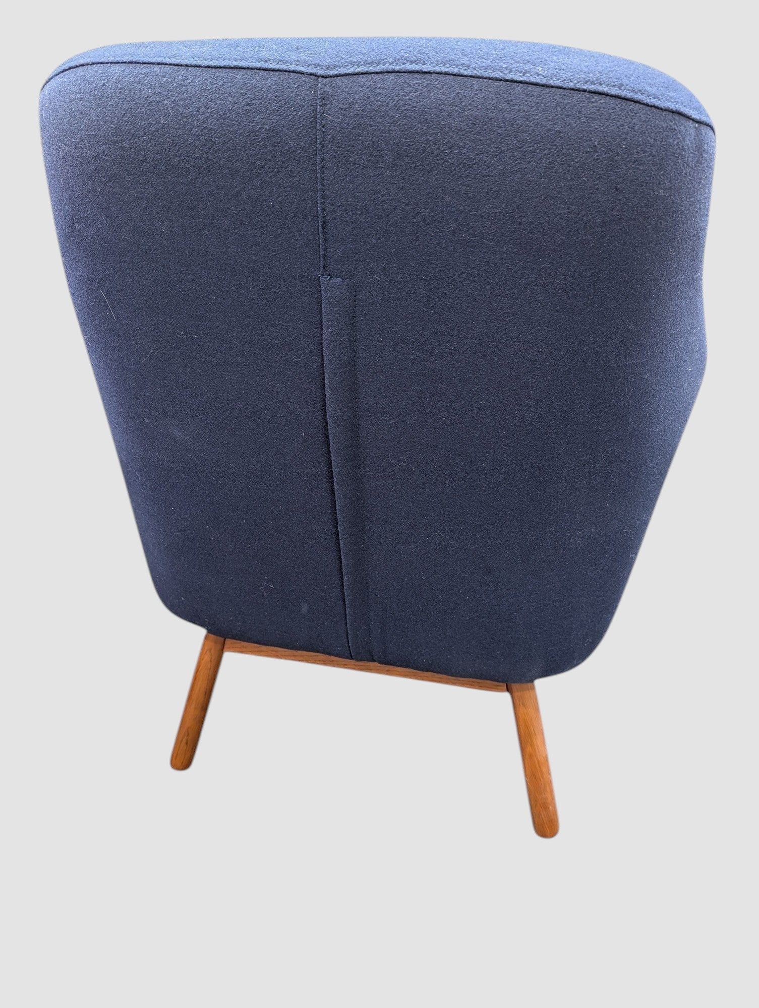 Mid-Century Modern Navy Blue Accent Chair