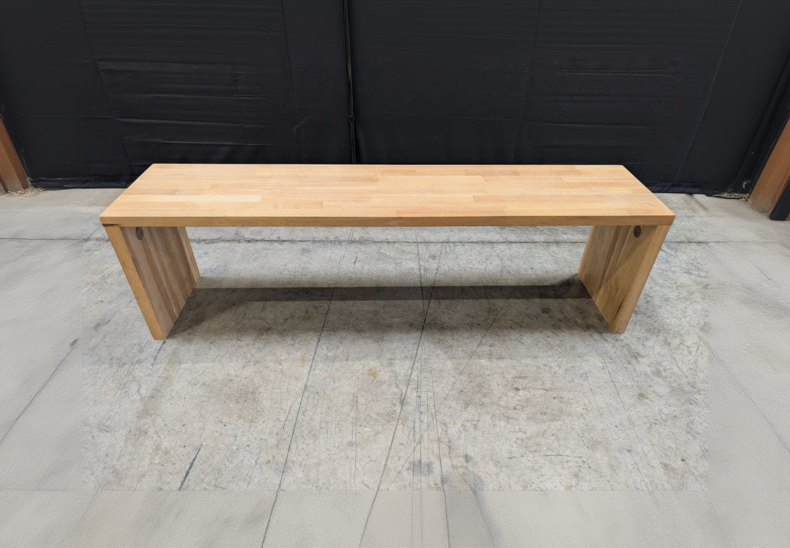 Modern Solid Wood Butcher Block Bench