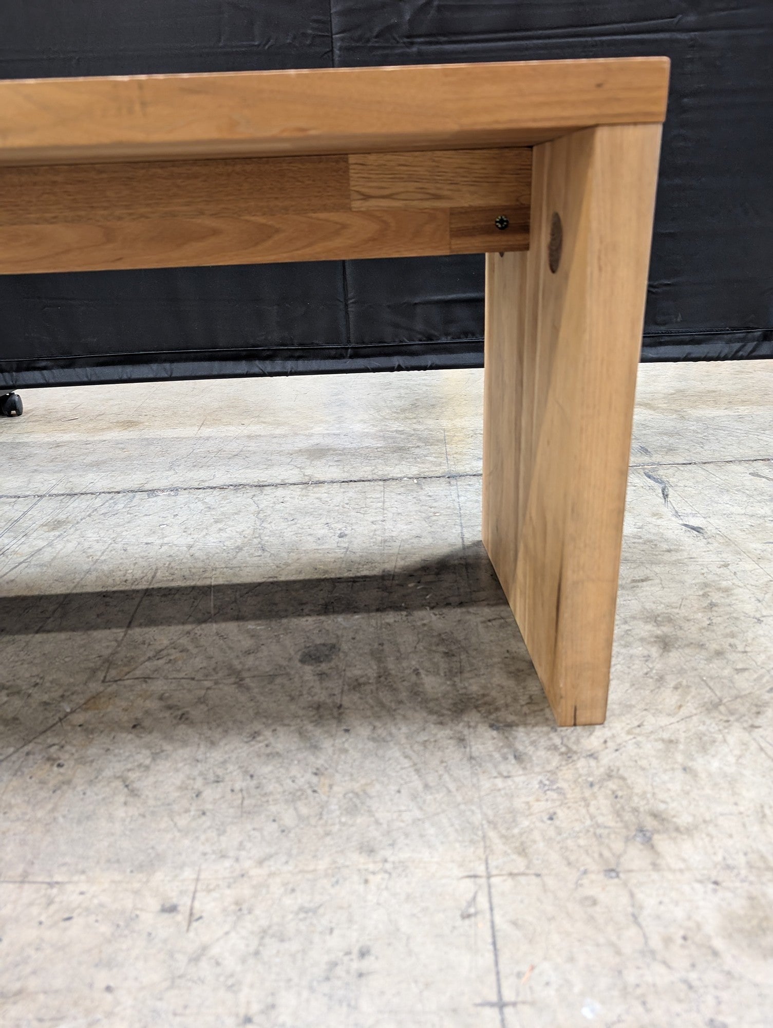 Modern Solid Wood Butcher Block Bench