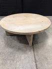 Natural Wood Round Living Room Coffee Table
