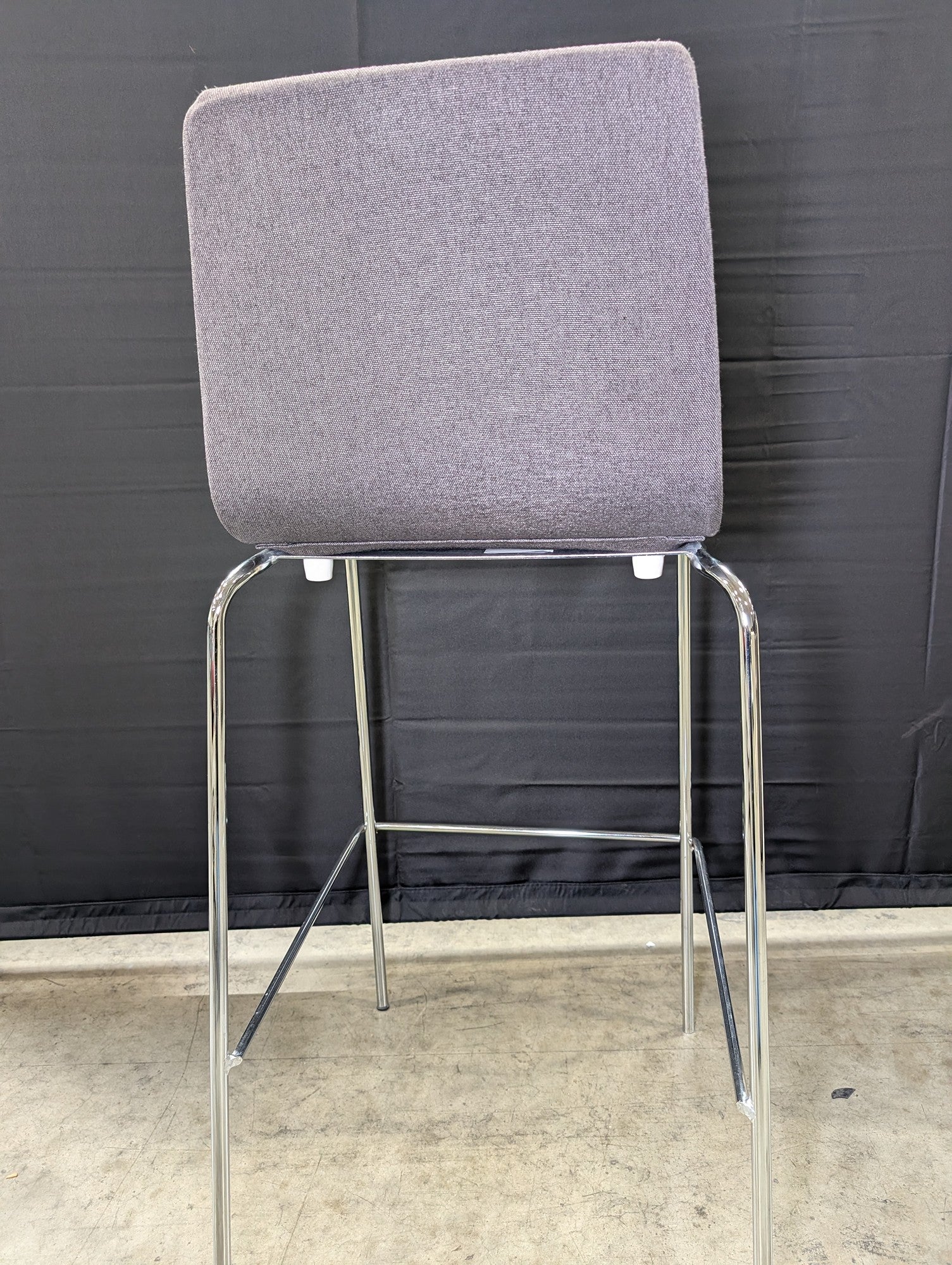 Blu Dot Contemporary Gray Fabric Bar Stool
