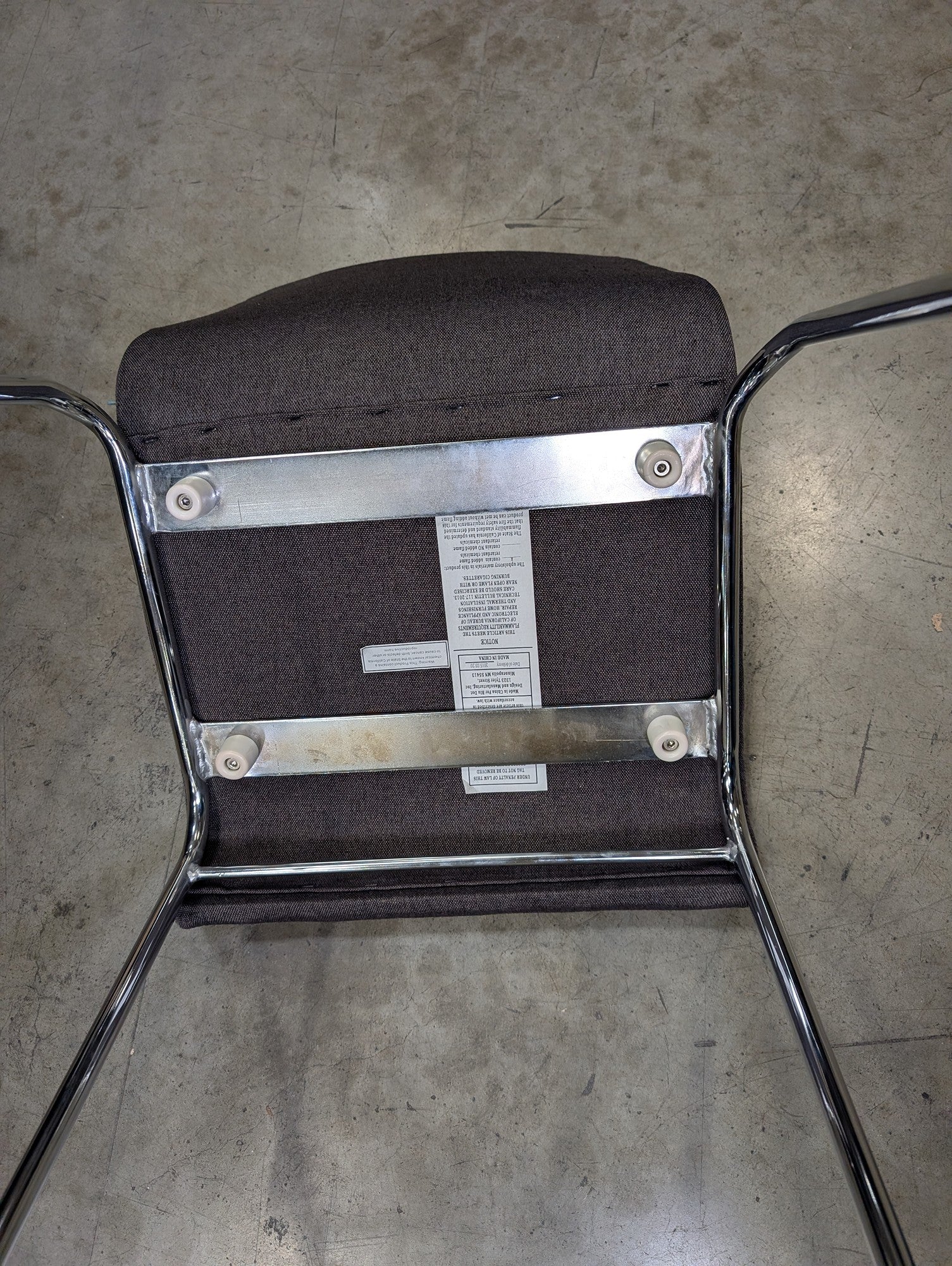 Blu Dot Contemporary Gray Fabric Bar Stool