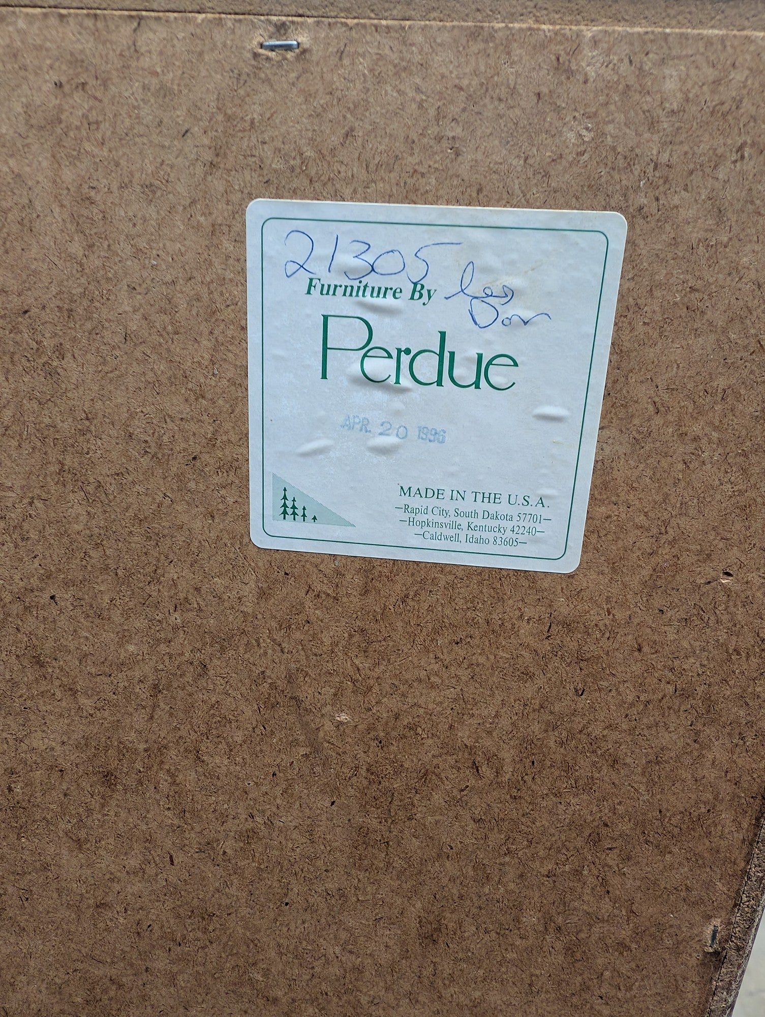 Perdue Dark Green Five-Drawer Chest with Gold Geometric Pattern