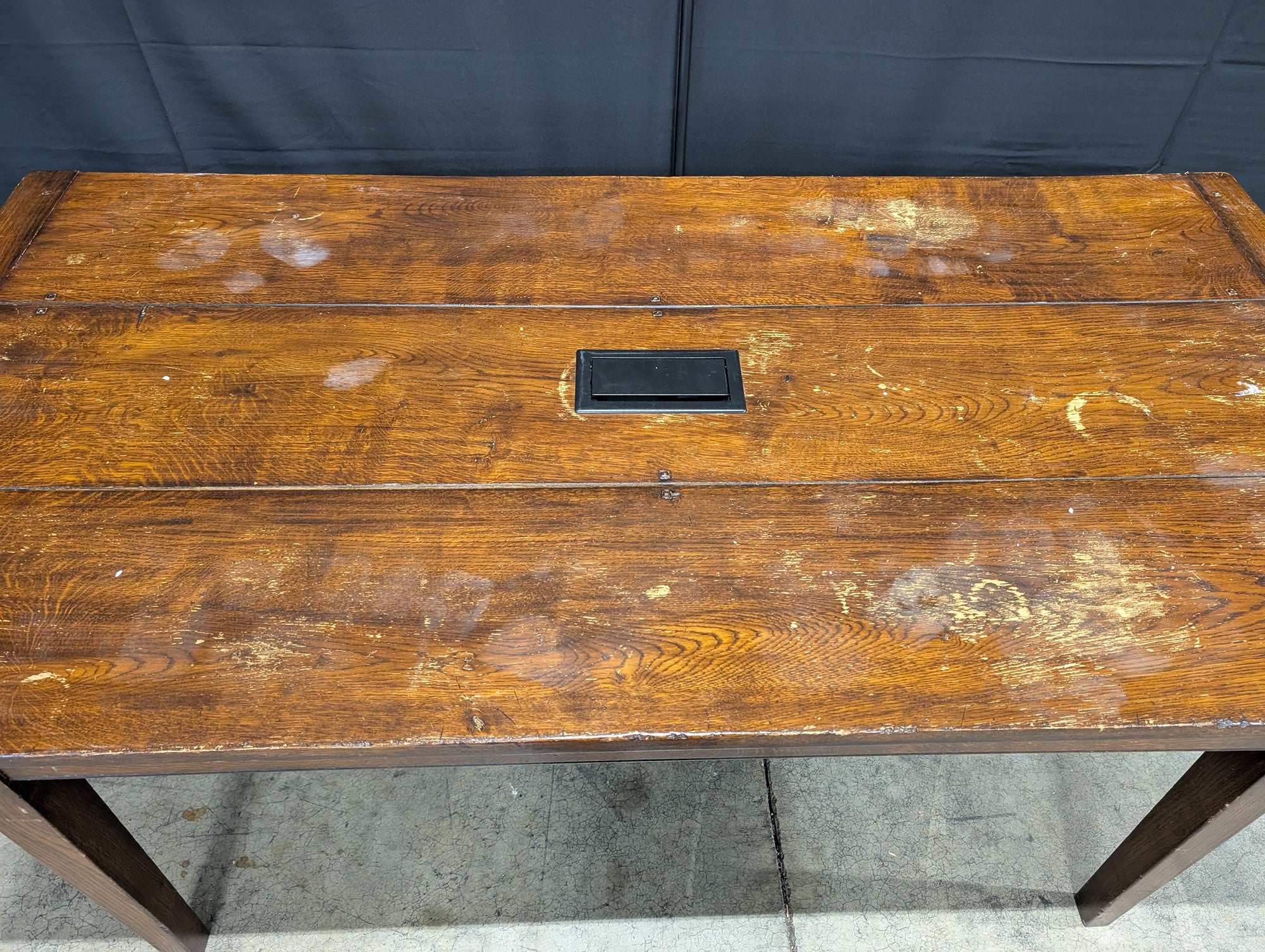 Sturdy Wooden Conference Table with Integrated Extron Cable Cubby