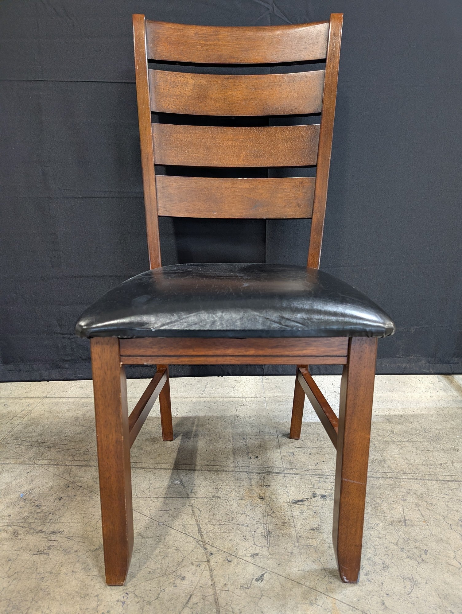 Sturdy Ladder Back Dining Chair with Upholstered Seat