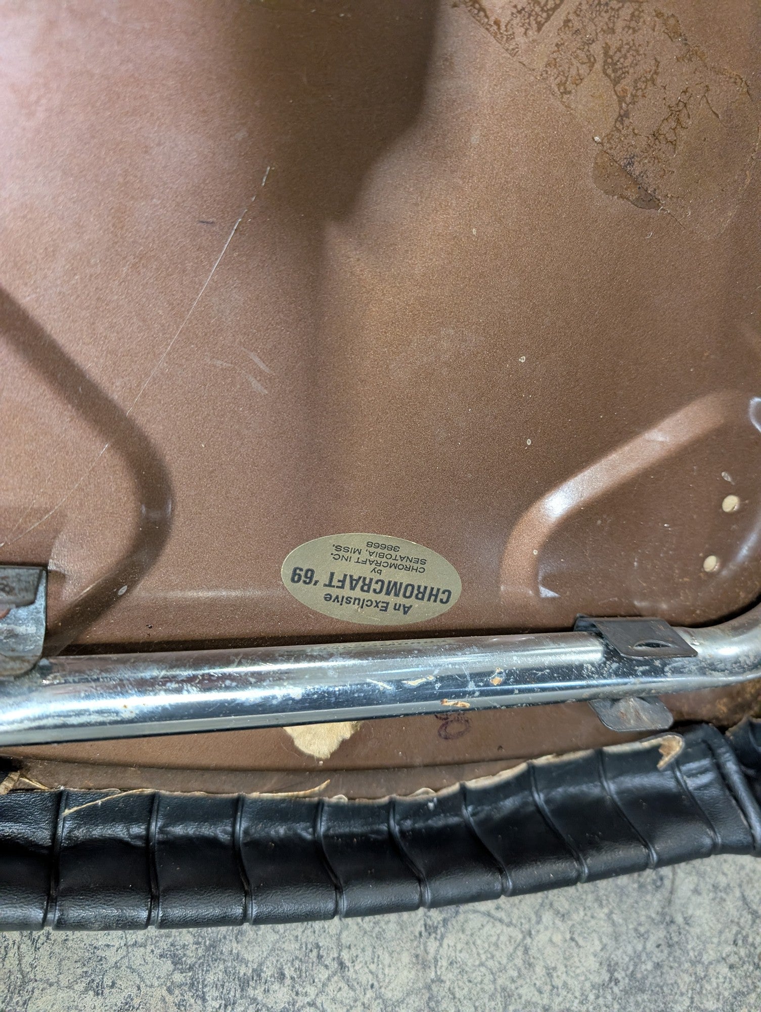 Chromcraft Mid-Century Modern Walnut Chrome Dining Chair