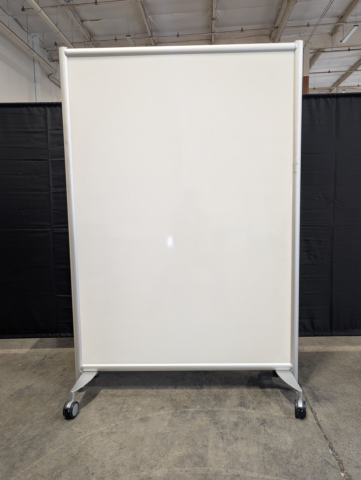 Mobile Whiteboard Room Divider with Rolling Casters