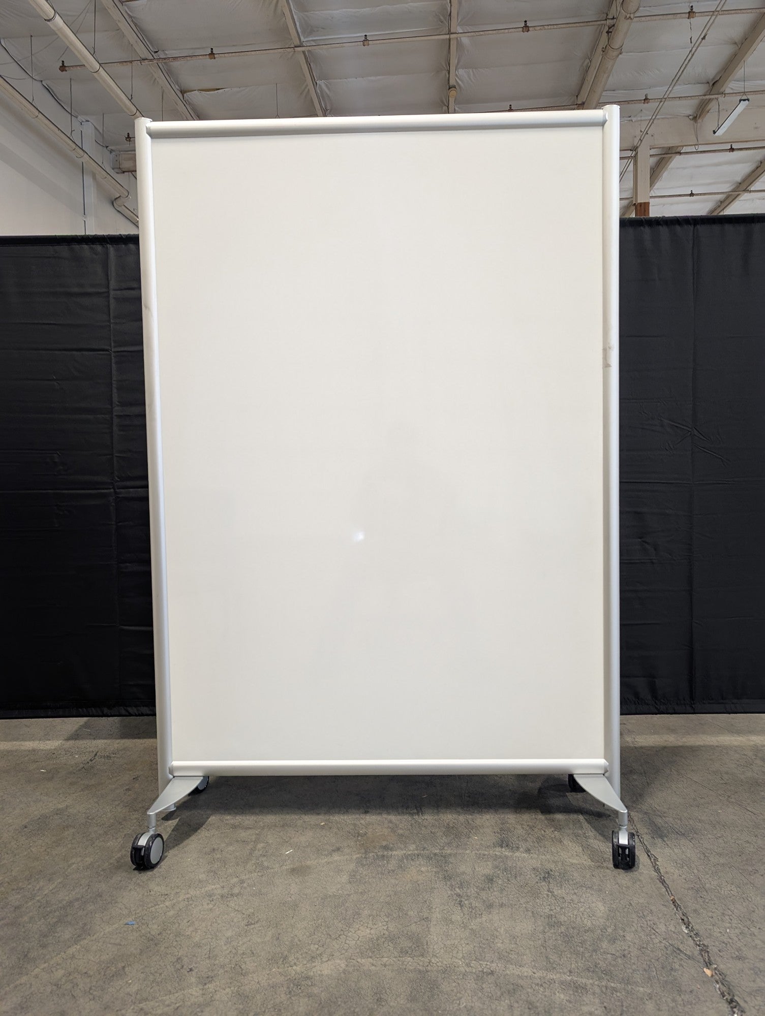 Mobile Whiteboard Room Divider with Rolling Casters