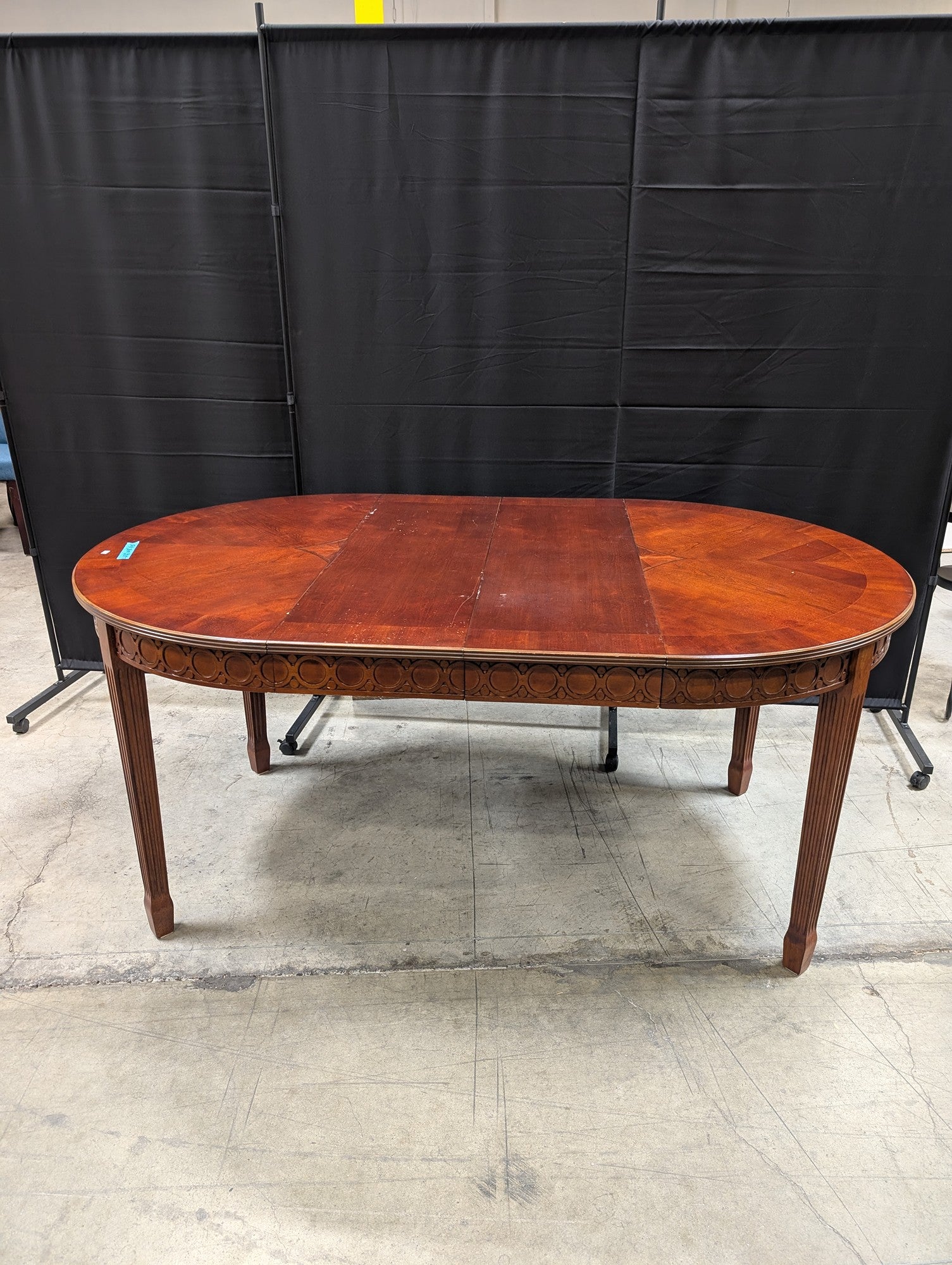 Hardwood Oval Extension Dining Table