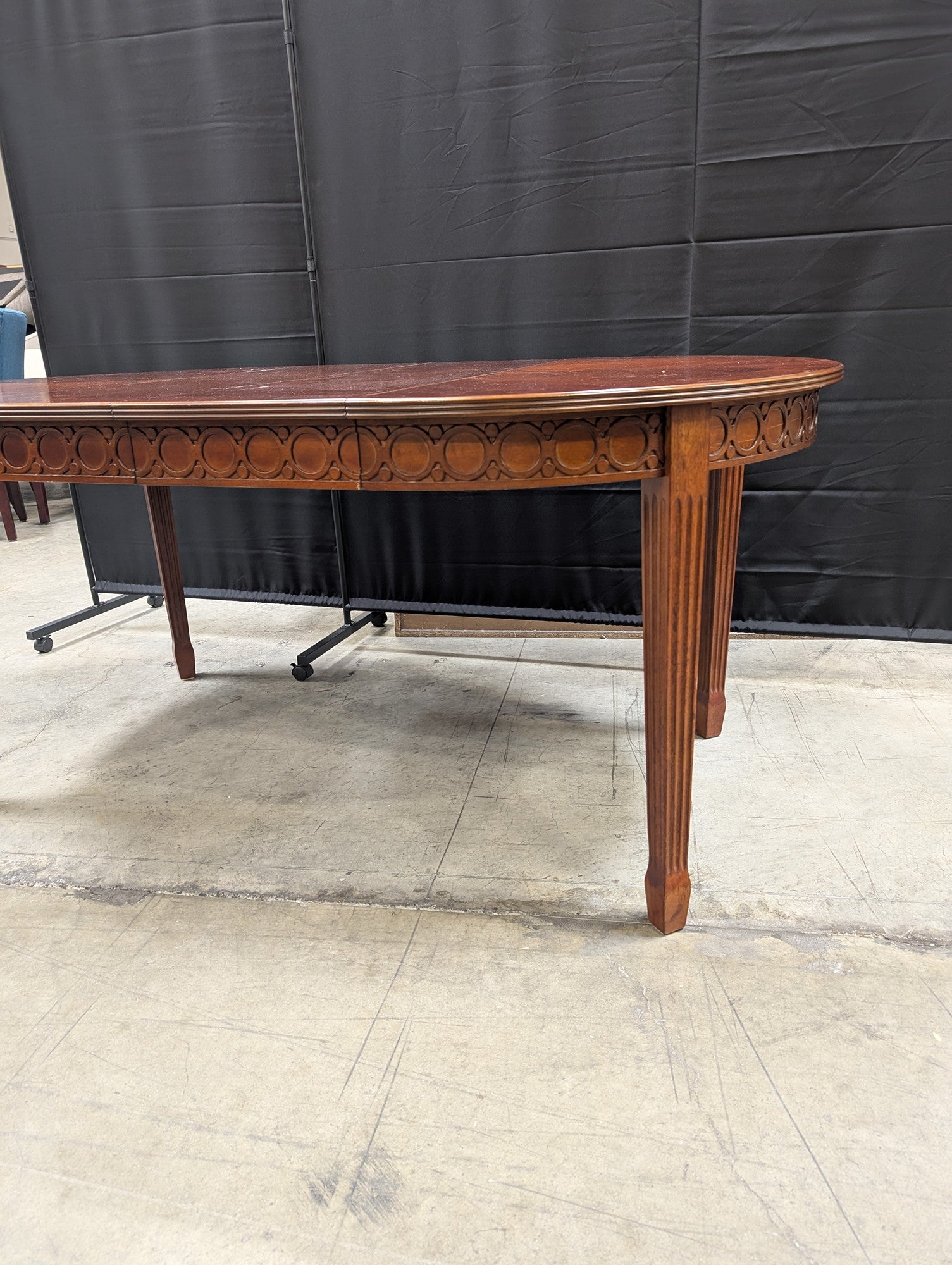 Hardwood Oval Extension Dining Table