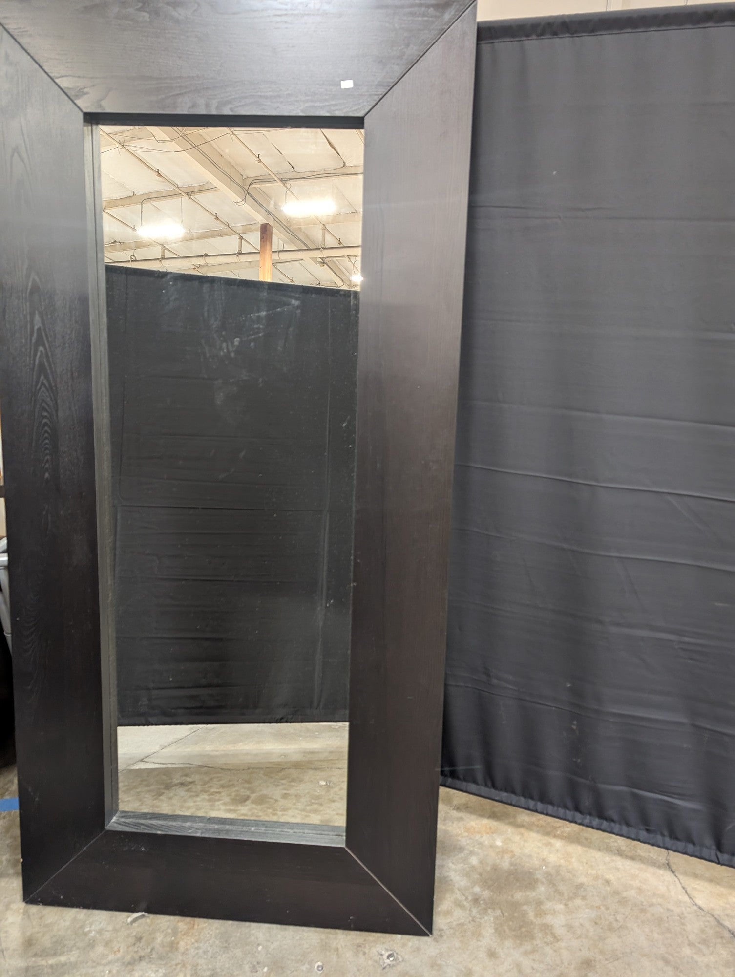 IKEA MONGSTAD Large Black-Brown Wood Frame Mirror