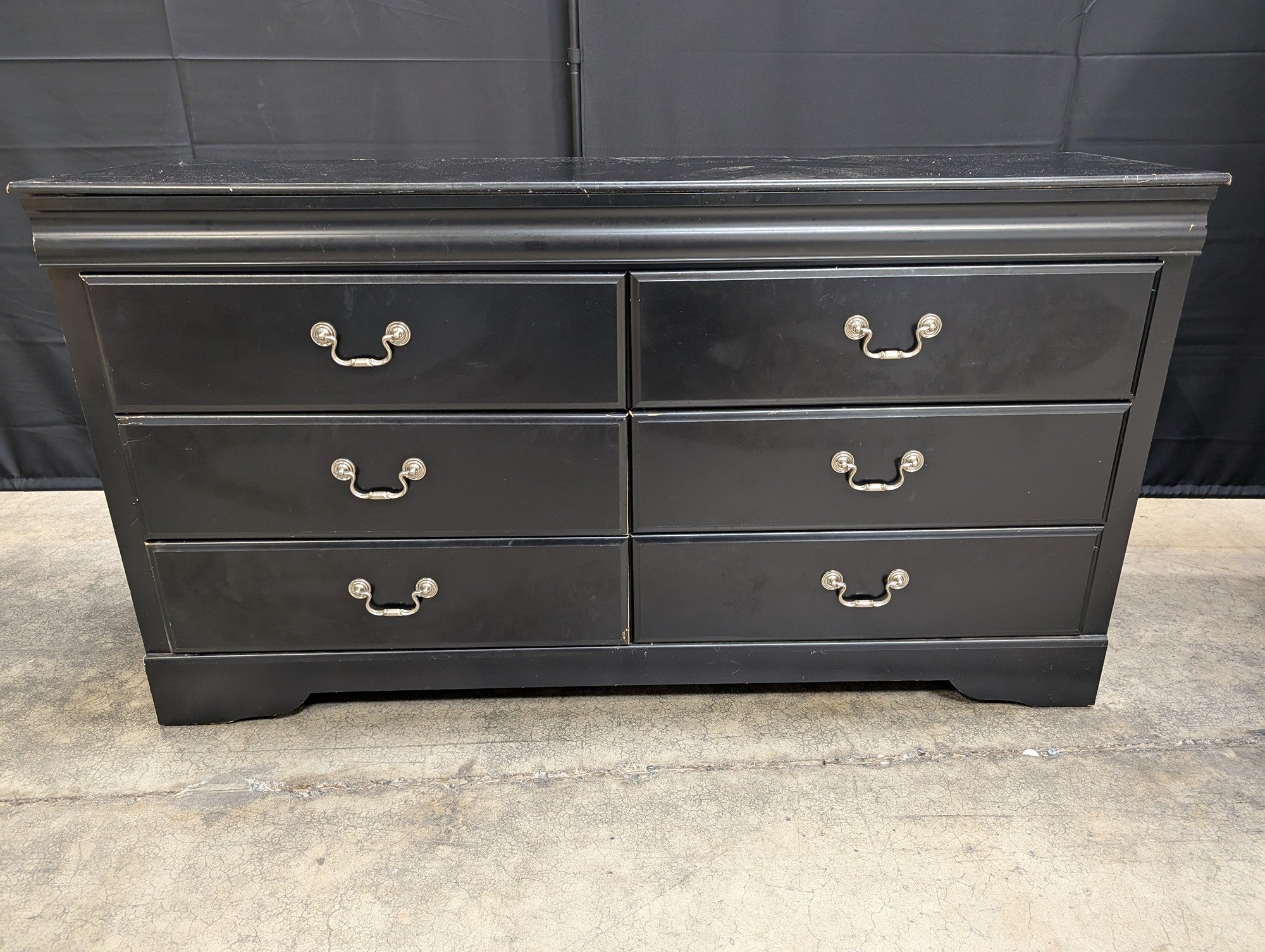 Sandberg Furniture Classic Black 6-Drawer Dresser Chest