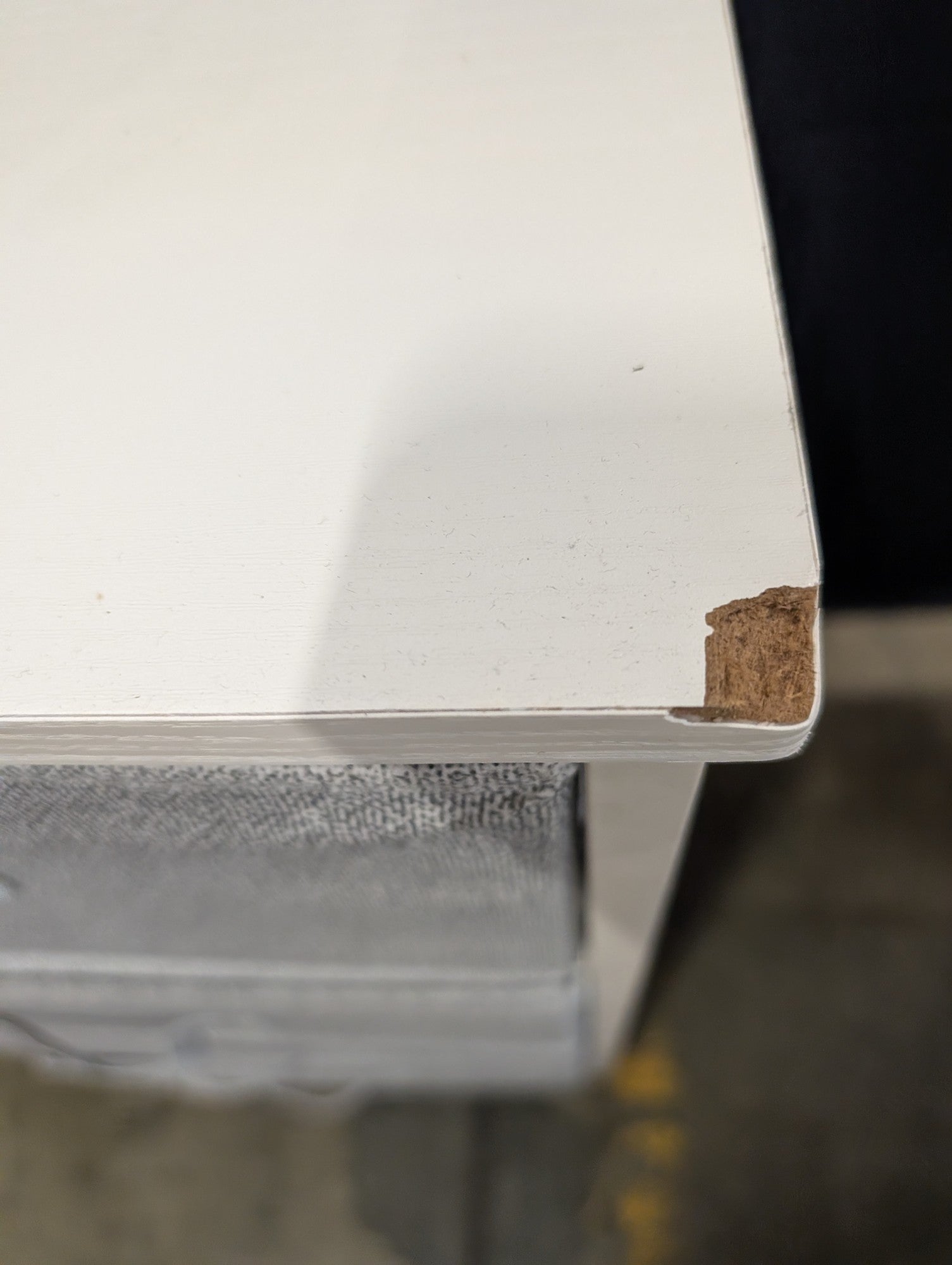 White Frame Four-Drawer Grey Fabric Storage Organizer