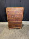 Vintage Art Deco Waterfall Wood Chest of Drawers