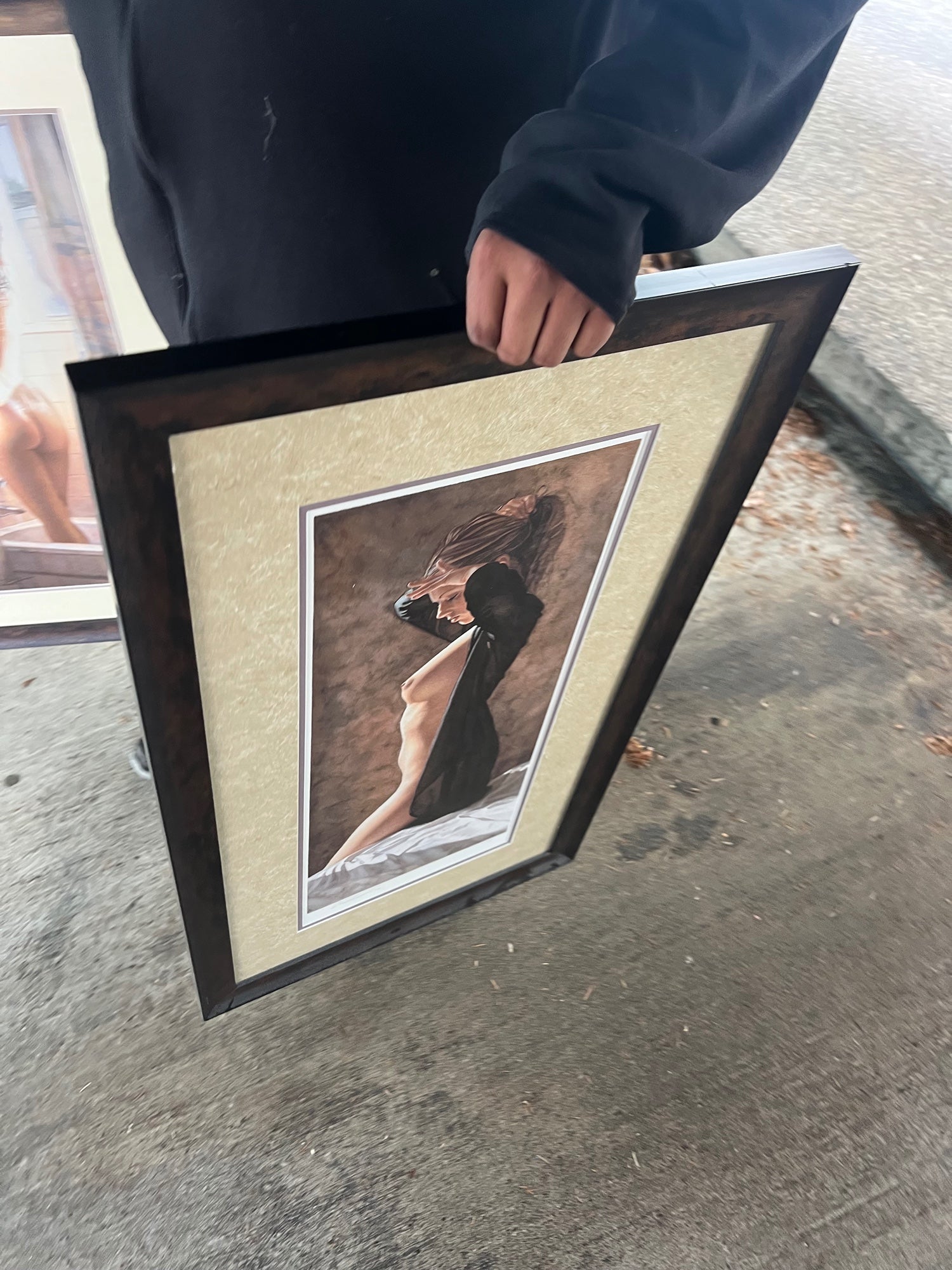 Steve Hanks Contemporary Framed Art Print Draped Female Figure