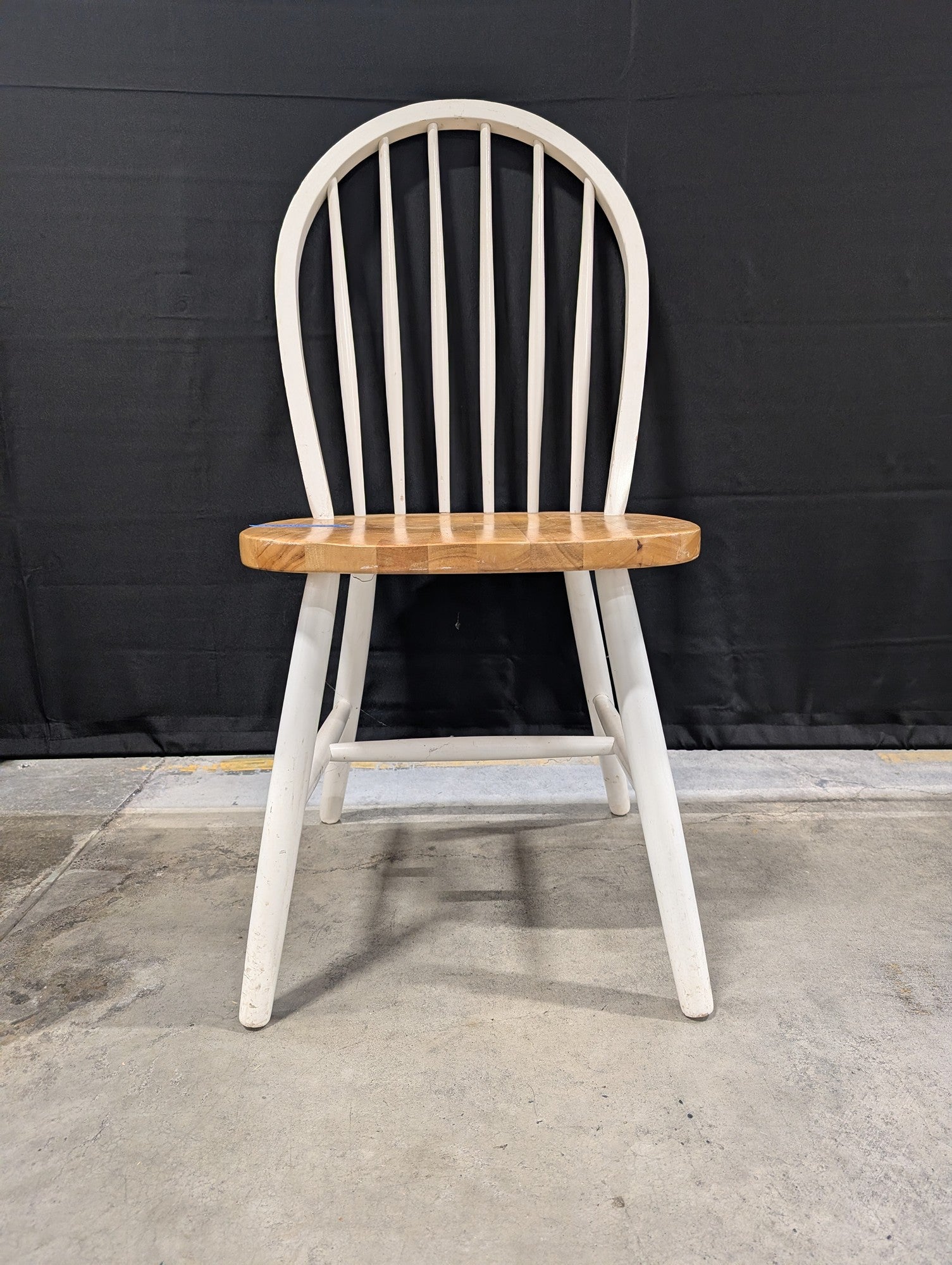 Two-Tone Wood Windsor Spindle Back Chair