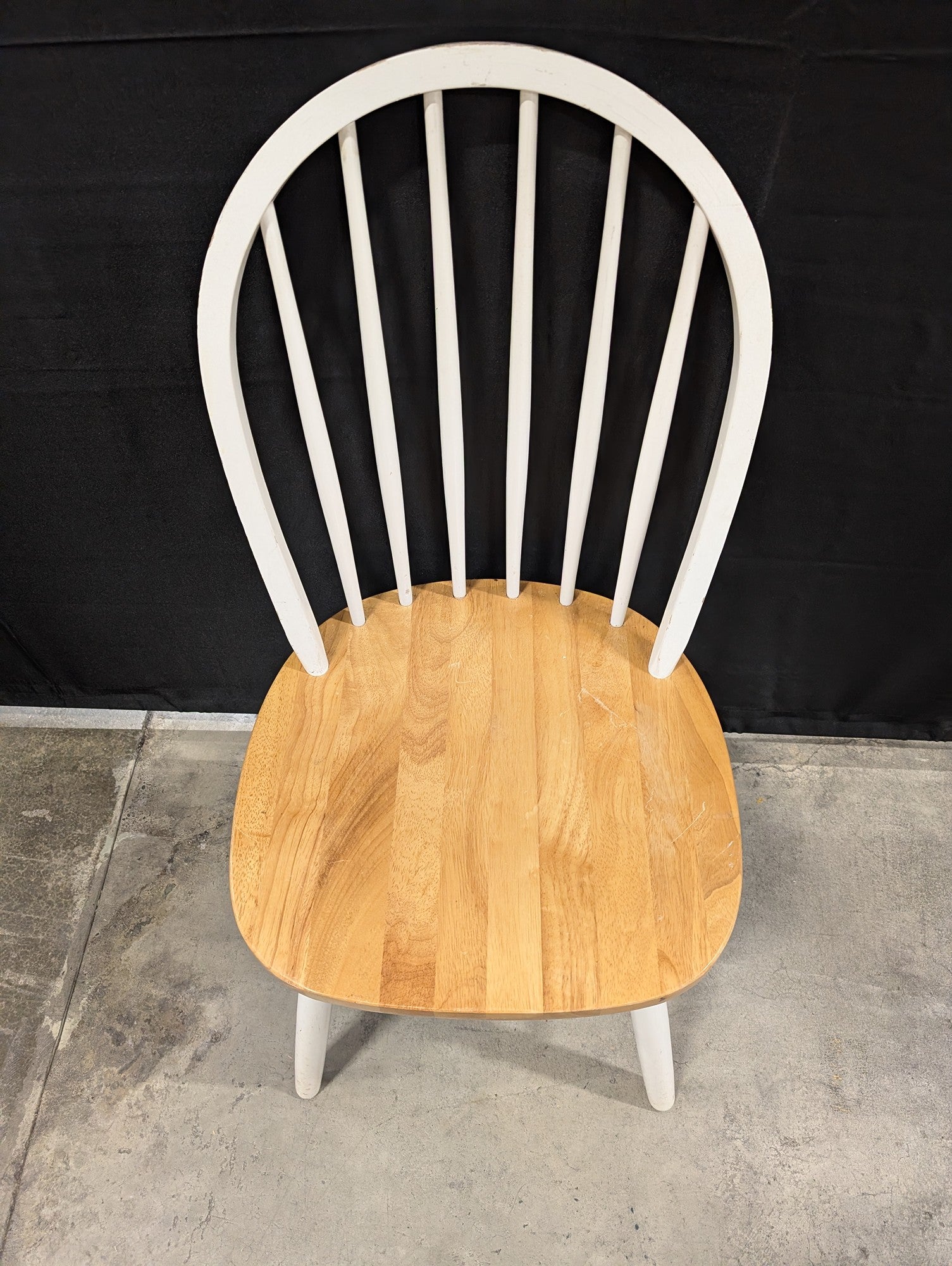Two-Tone Wood Windsor Spindle Back Chair