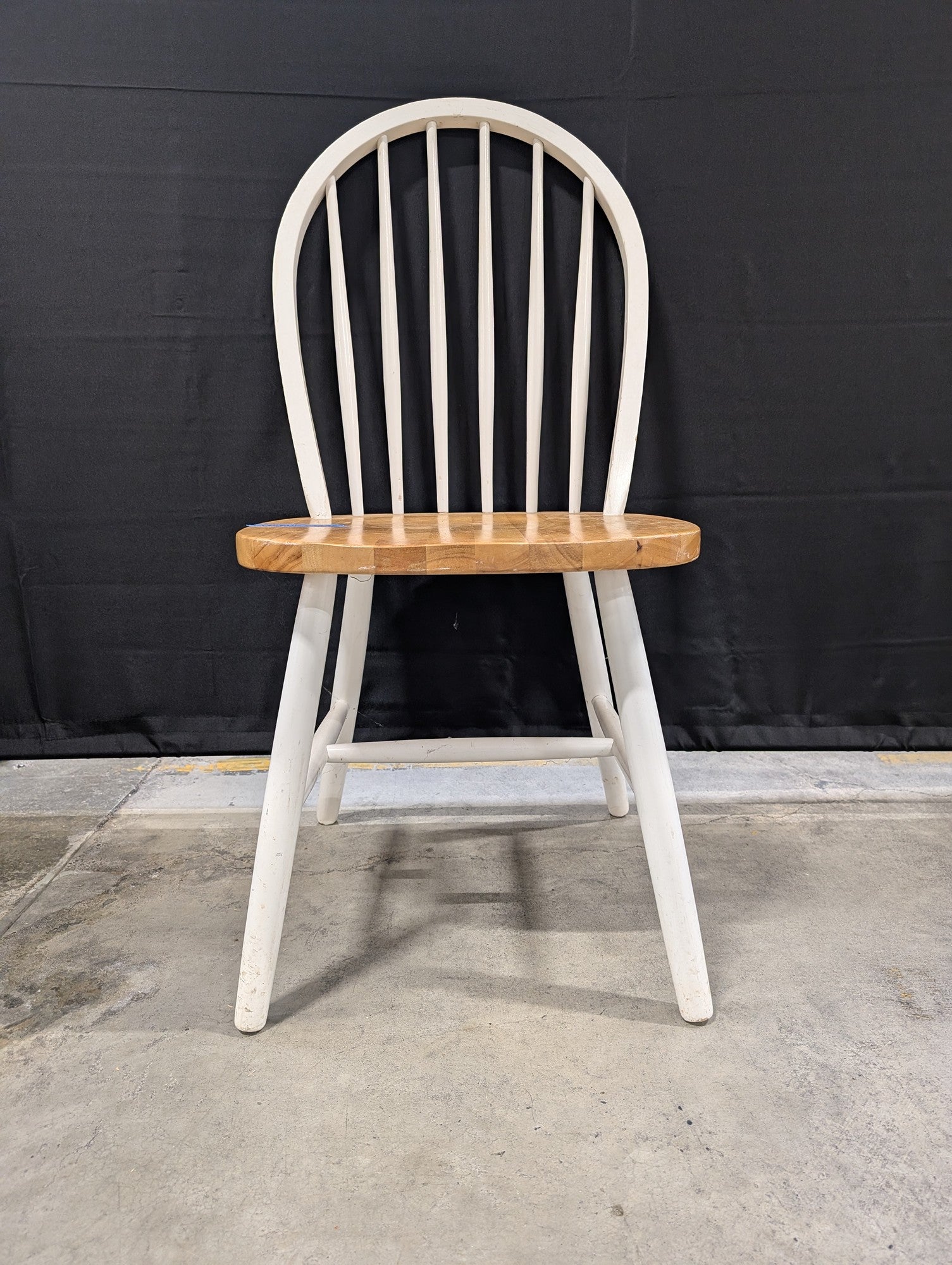 Two-Tone Wood Windsor Spindle Back Chair