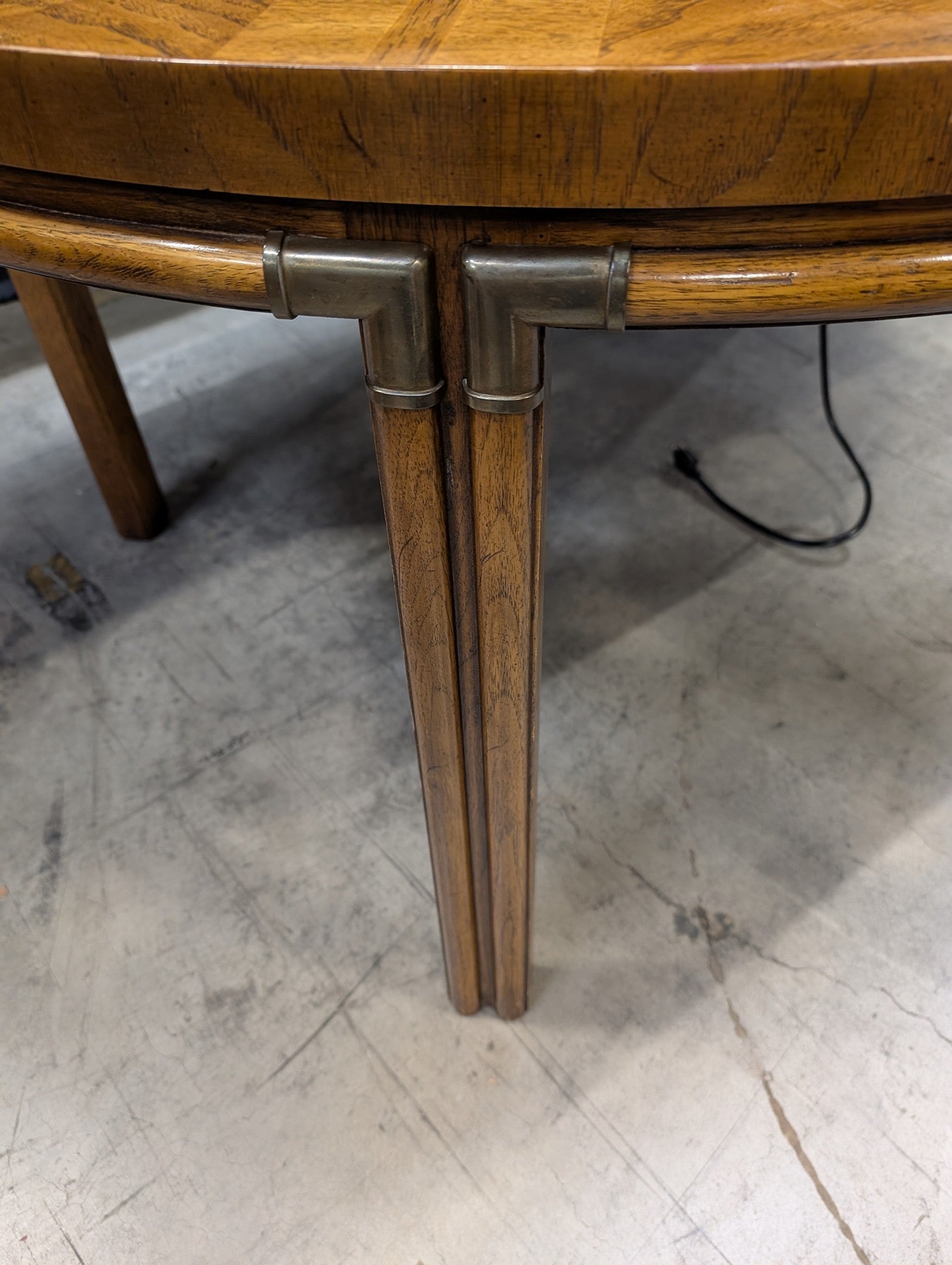 Hardwood Oval Conference Table with Integrated Extron Power Module