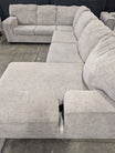 Neutral Fabric Sectional Sofa with Chaise Lounge