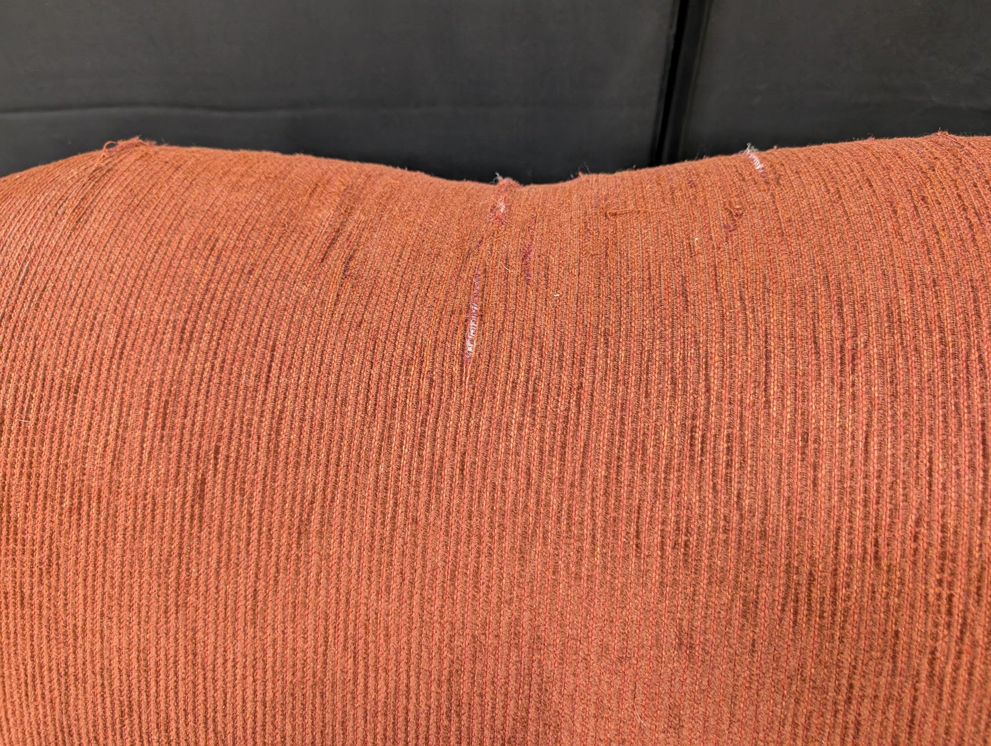 Compact Terracotta Two-Seater Sofa