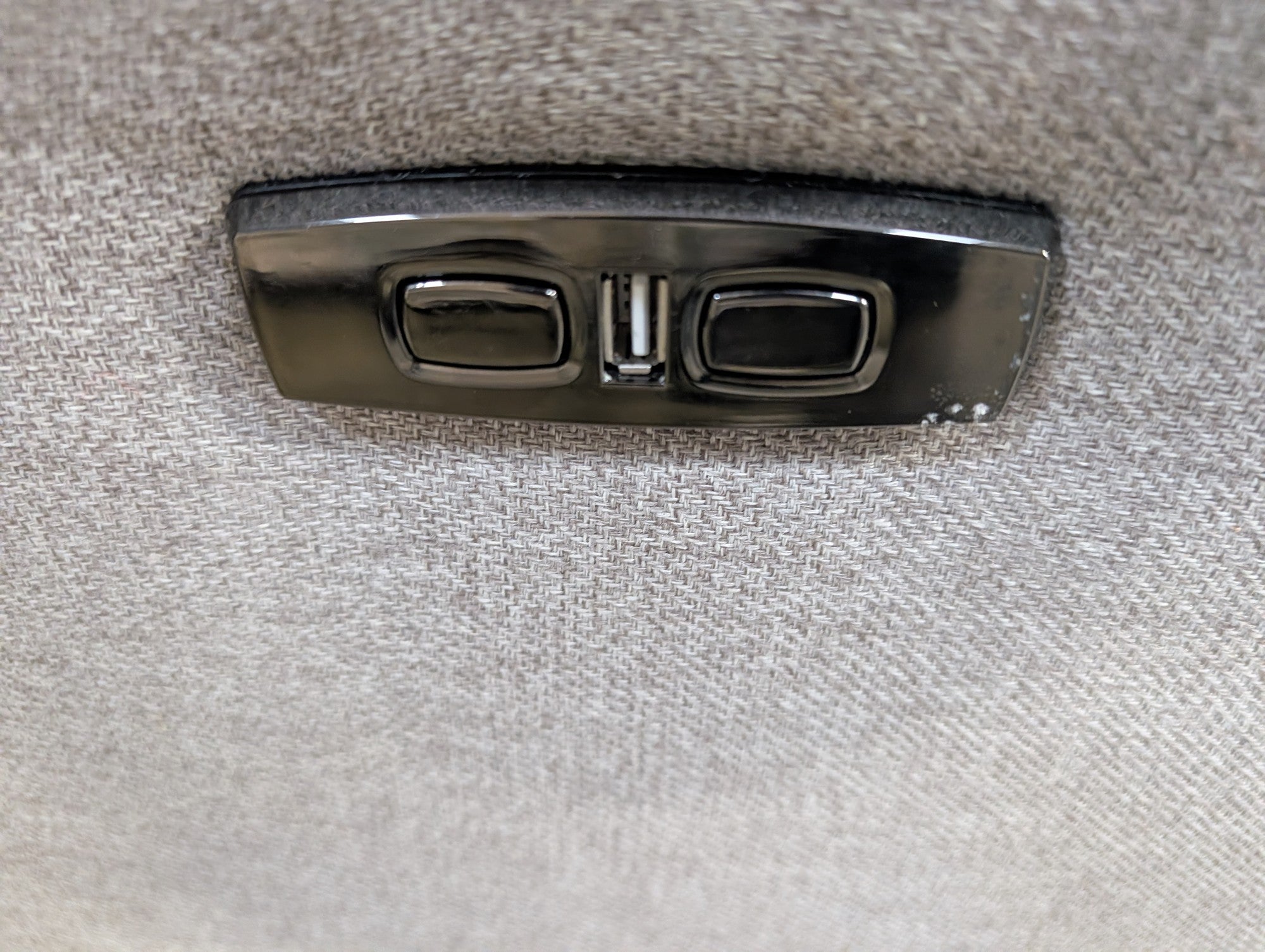 Contemporary Light Grey Fabric  Armchair - no power cord