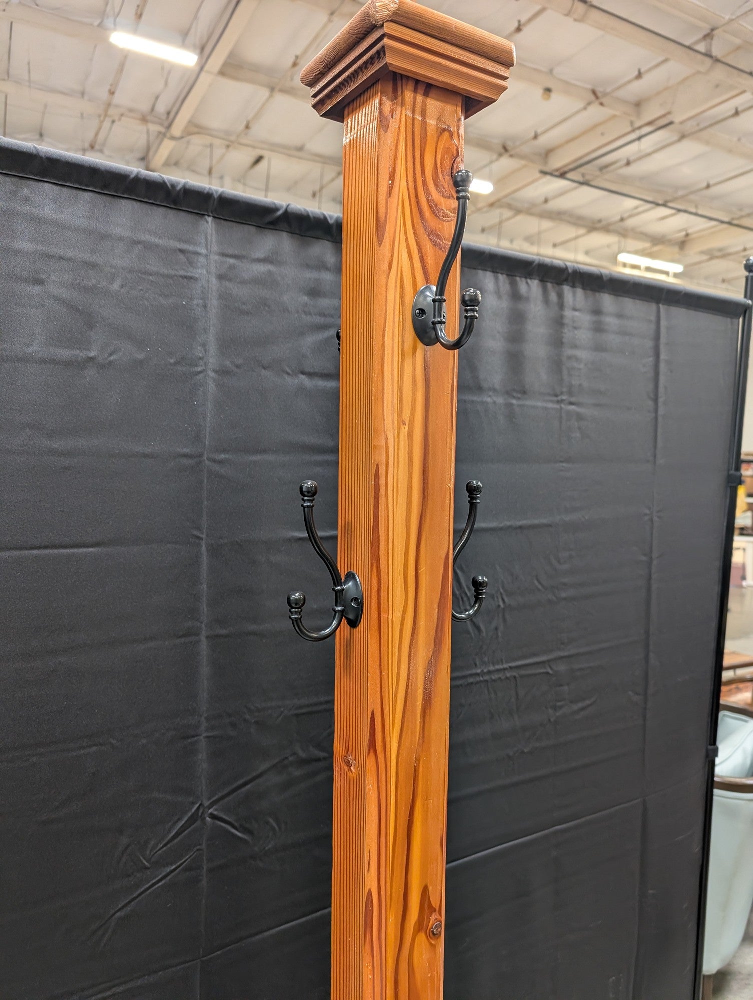 Rustic Wood Freestanding Coat Rack Hall Tree