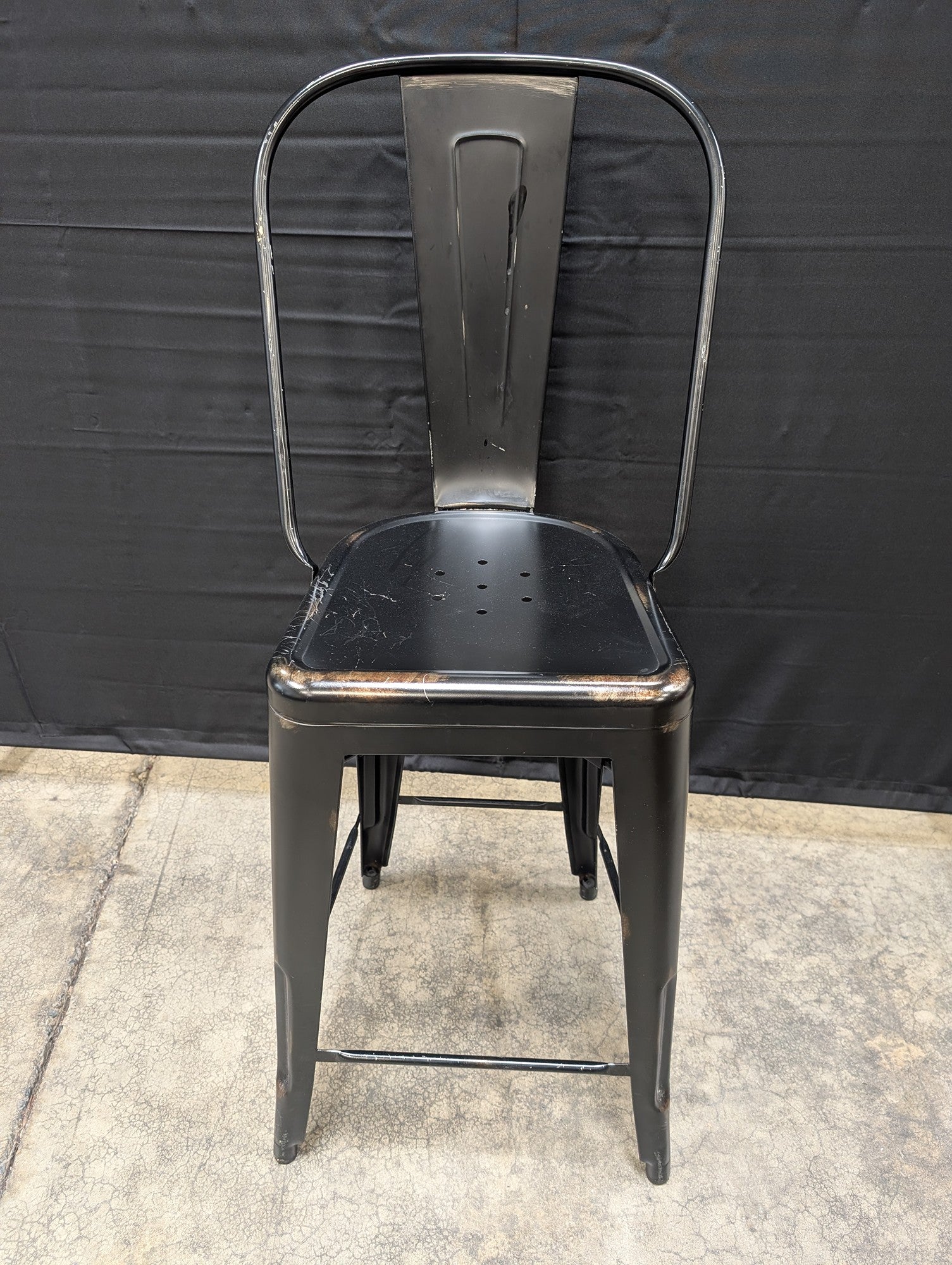 Coaster Fine Furniture Black Metal Industrial Style Bar Stool