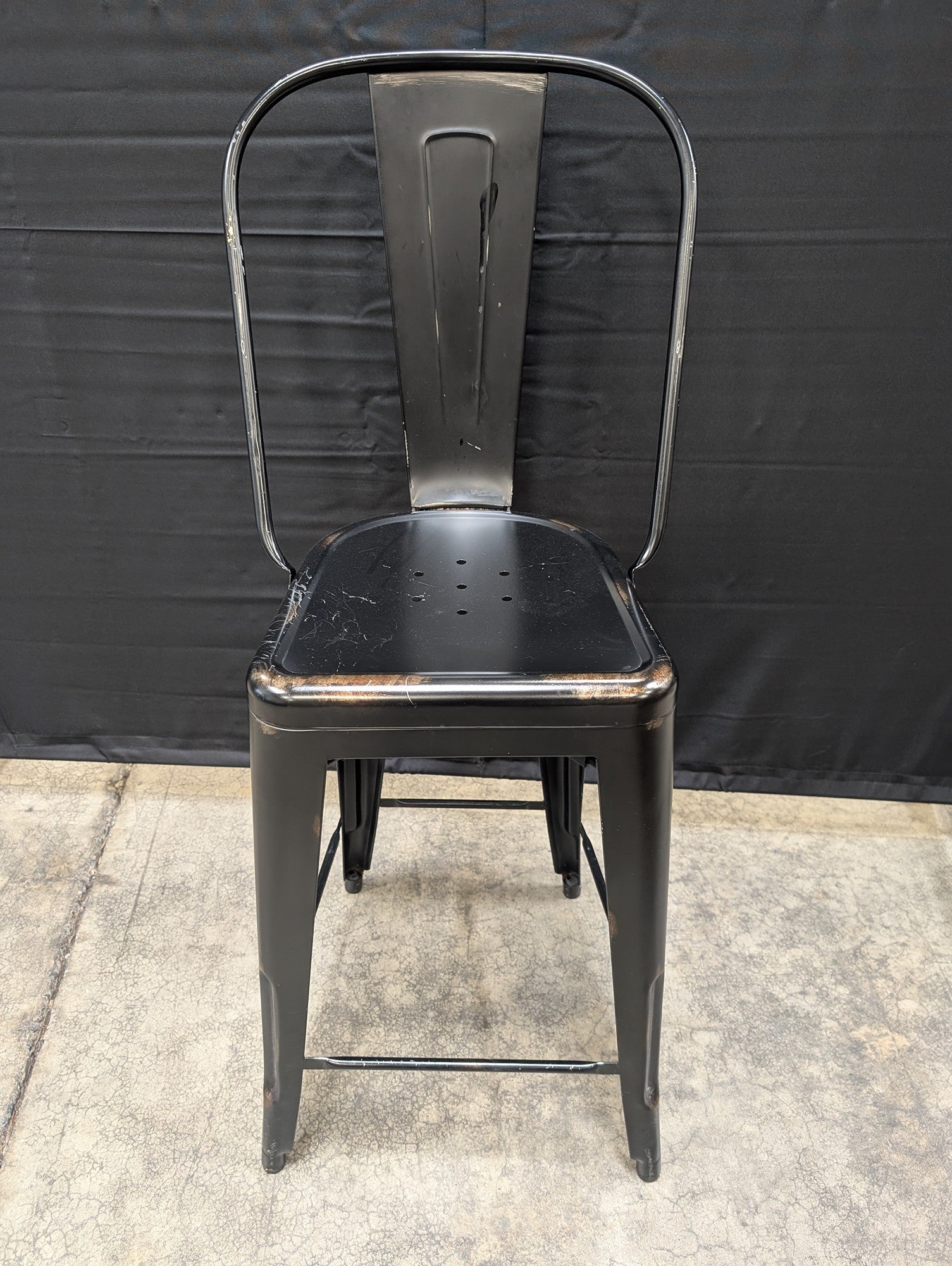 Coaster Fine Furniture Black Metal Industrial Style Bar Stool
