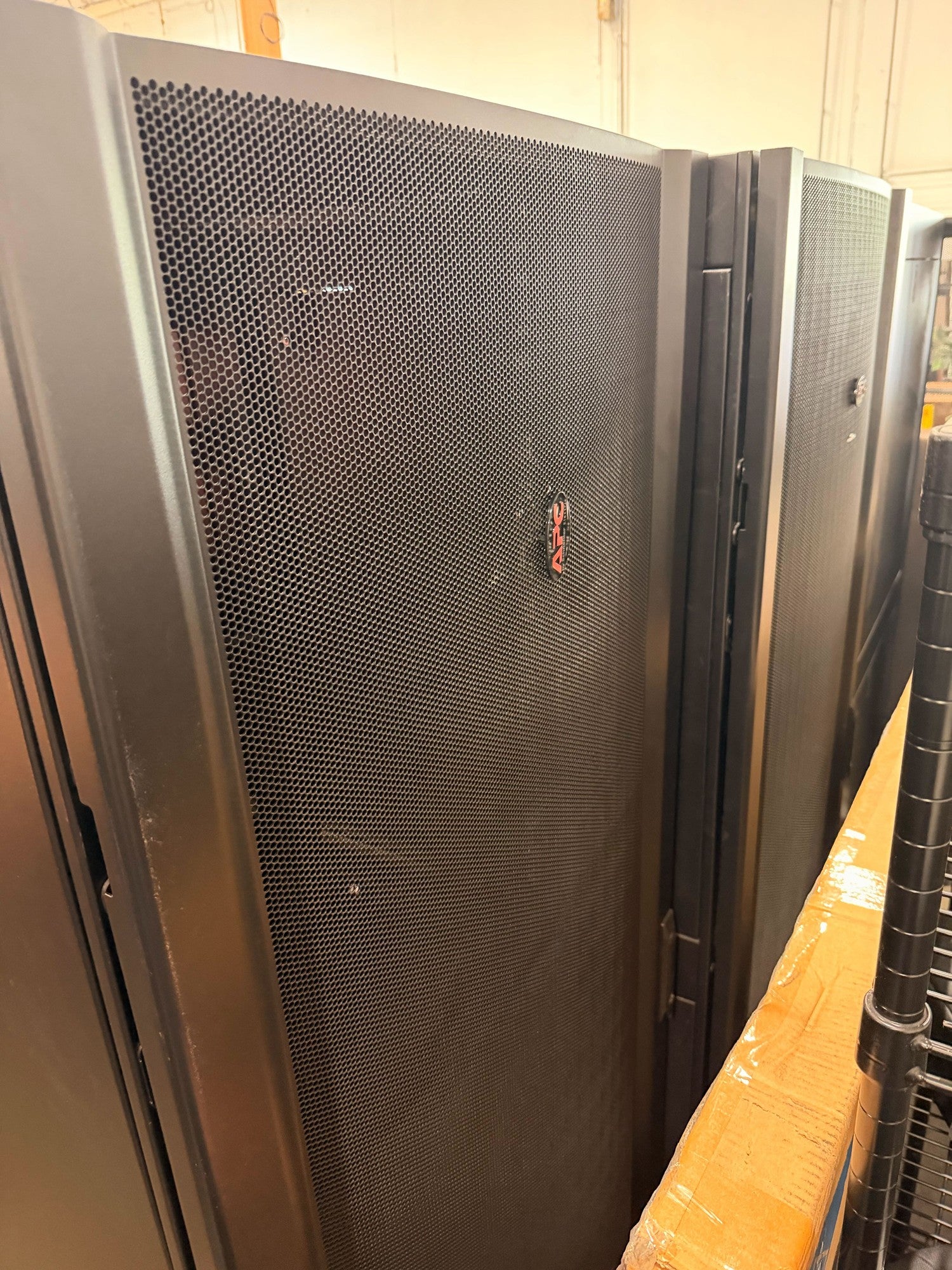 APC Sturdy Black Perforated Door Server Rack Cabinet