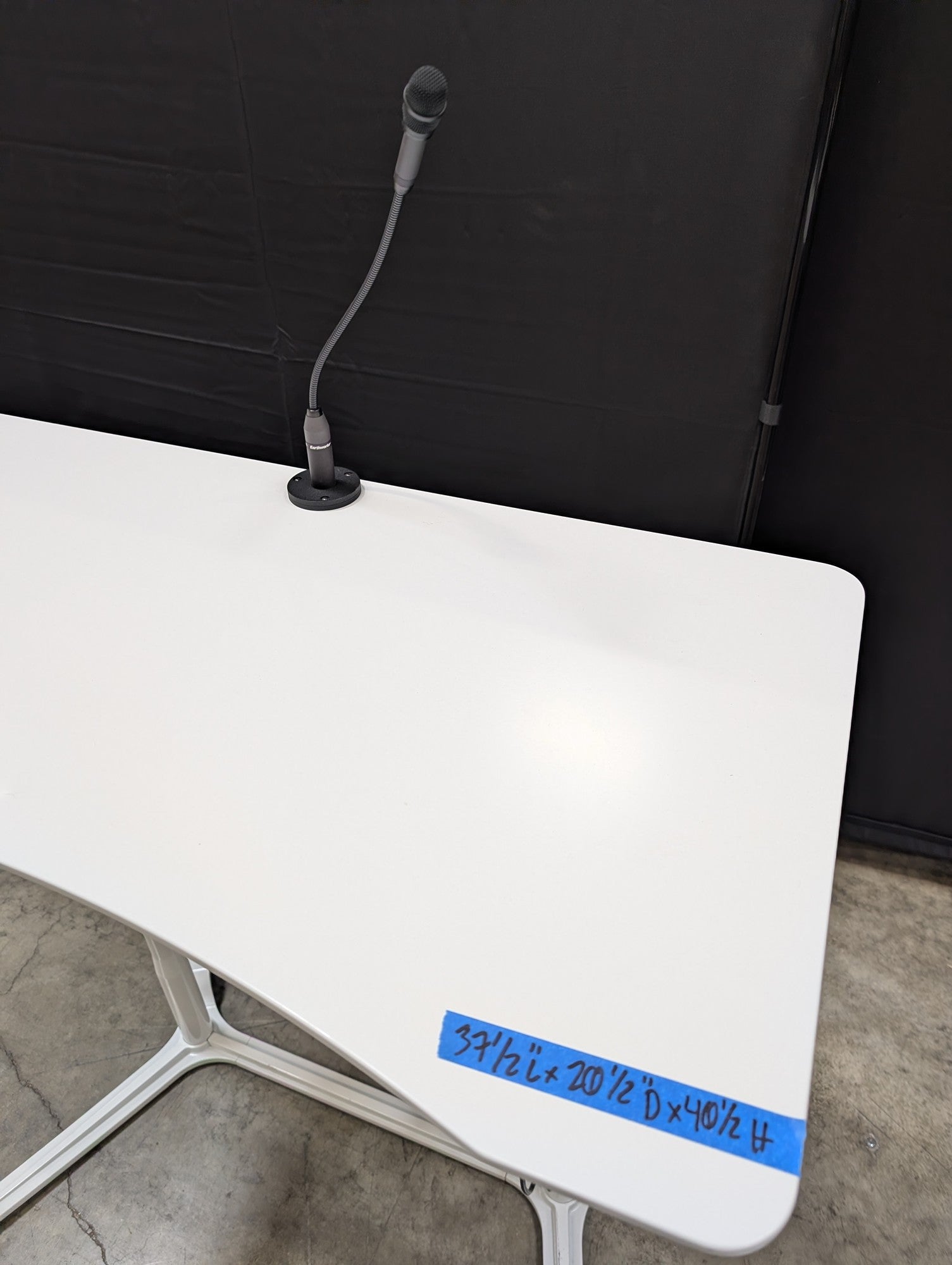 Modern White Height-Adjustable Standing Desk Podium