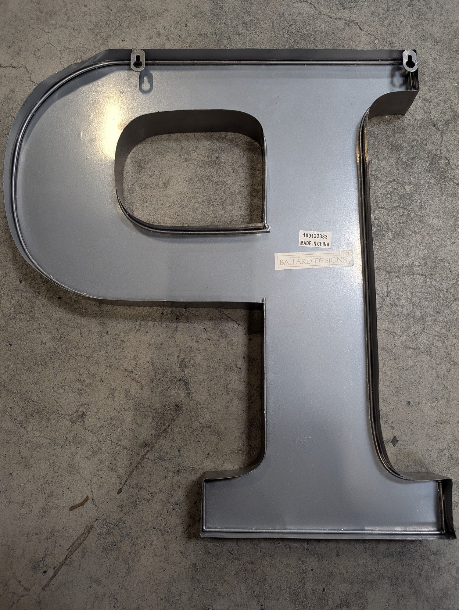 Ballard Designs Industrial Metal Letter P Wall Decor