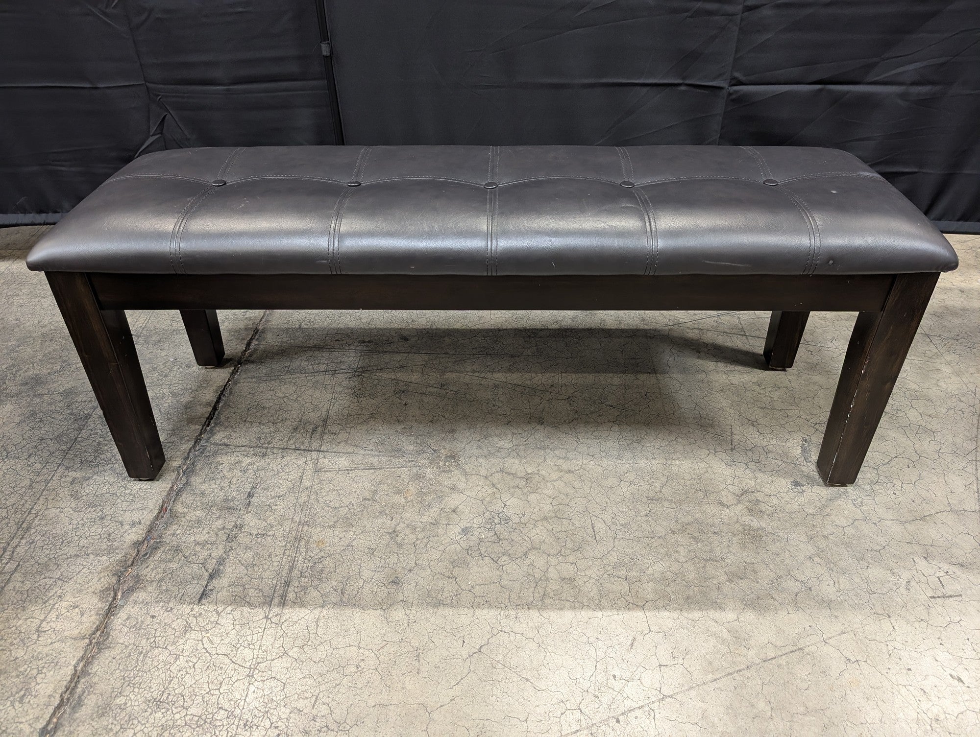 Ashley Furniture Tufted Faux Leather Upholstered Bench