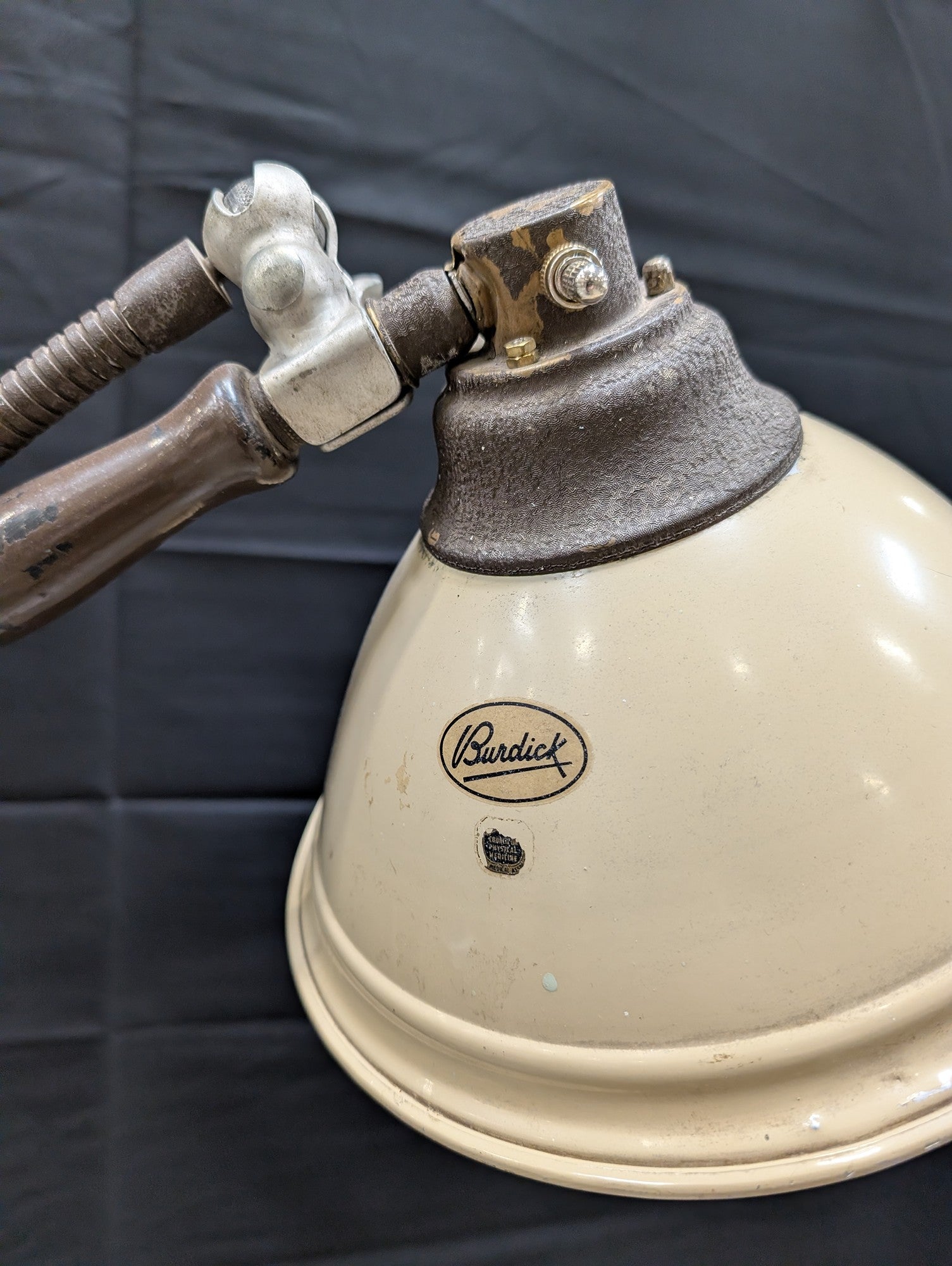 Vintage Burdick Industrial Floor Lamp with Flexible Gooseneck Arm