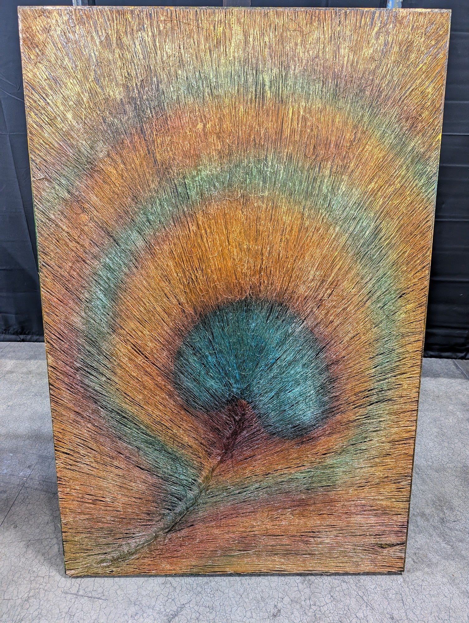 Pier 1 Imports Textured Peacock Feather Wall Art