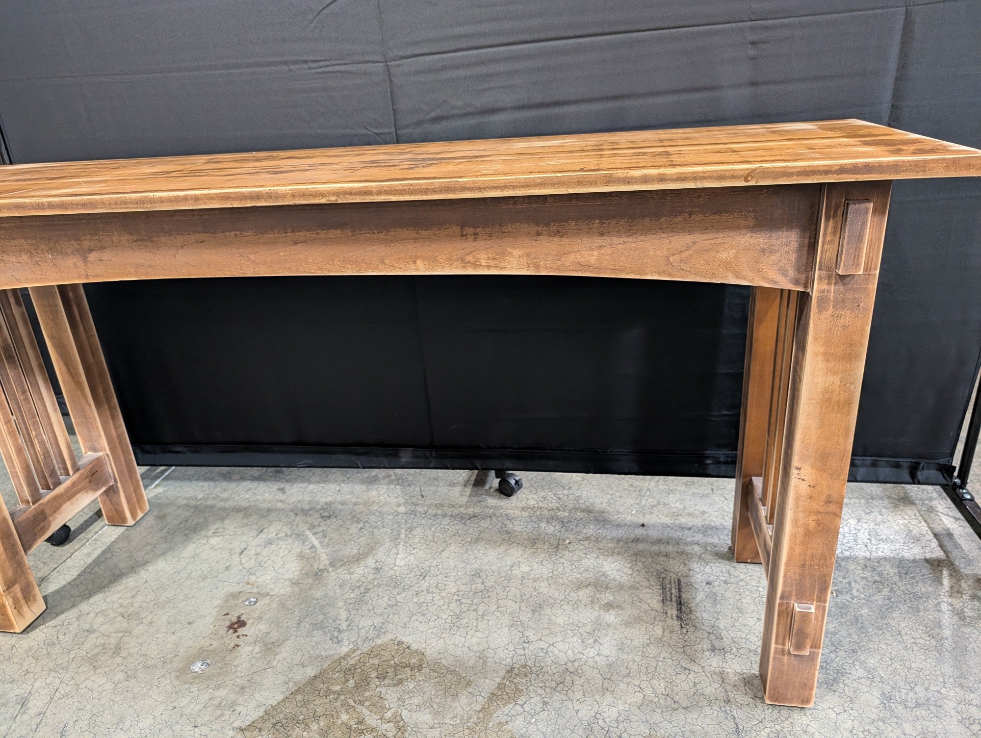 Rustic Wood Craftsman Style Console Table