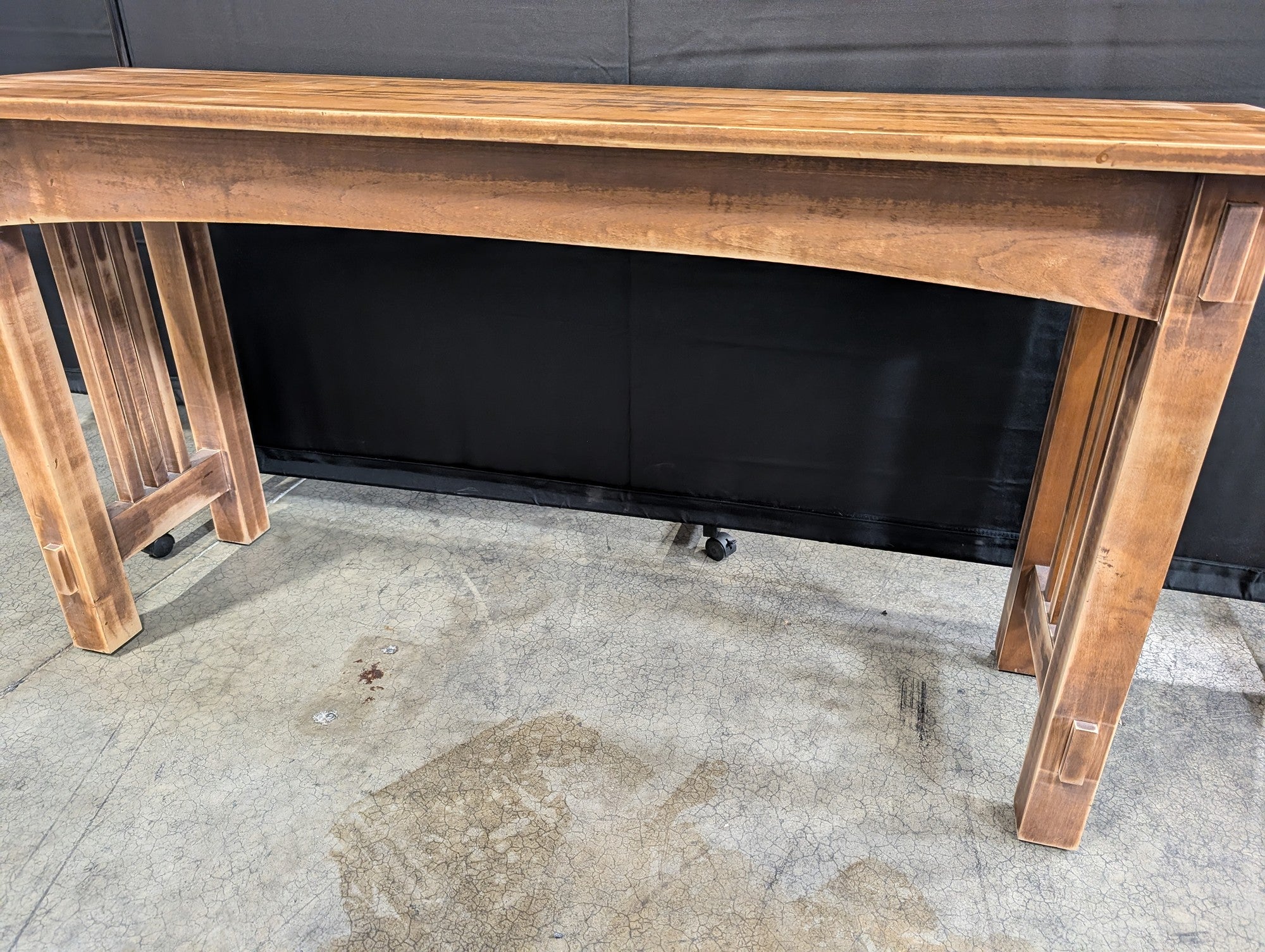 Rustic Wood Craftsman Style Console Table