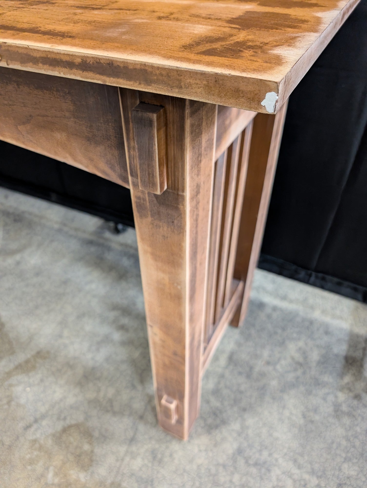 Rustic Wood Craftsman Style Console Table