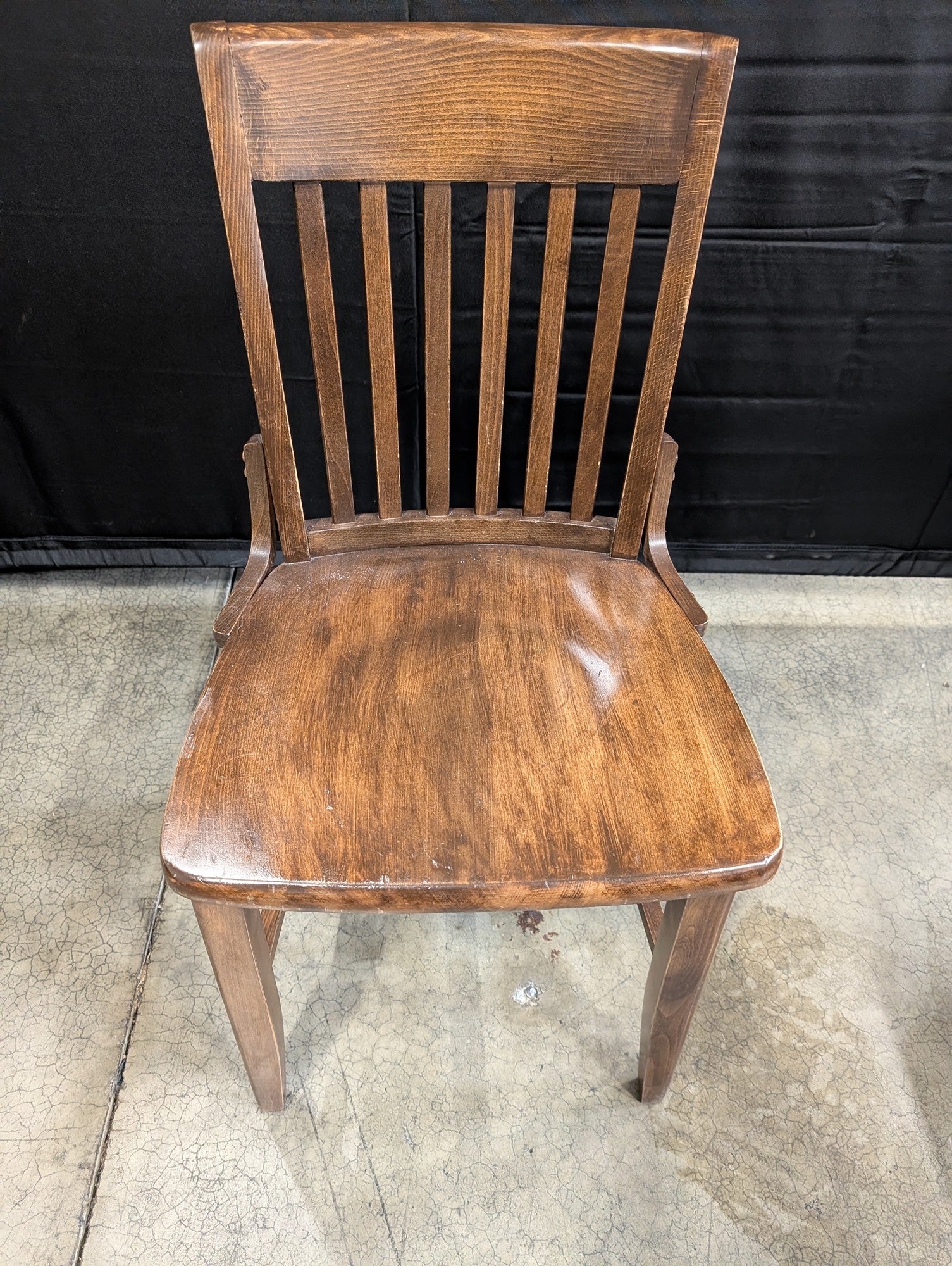 Sturdy Hardwood Slat Back Dining Chair