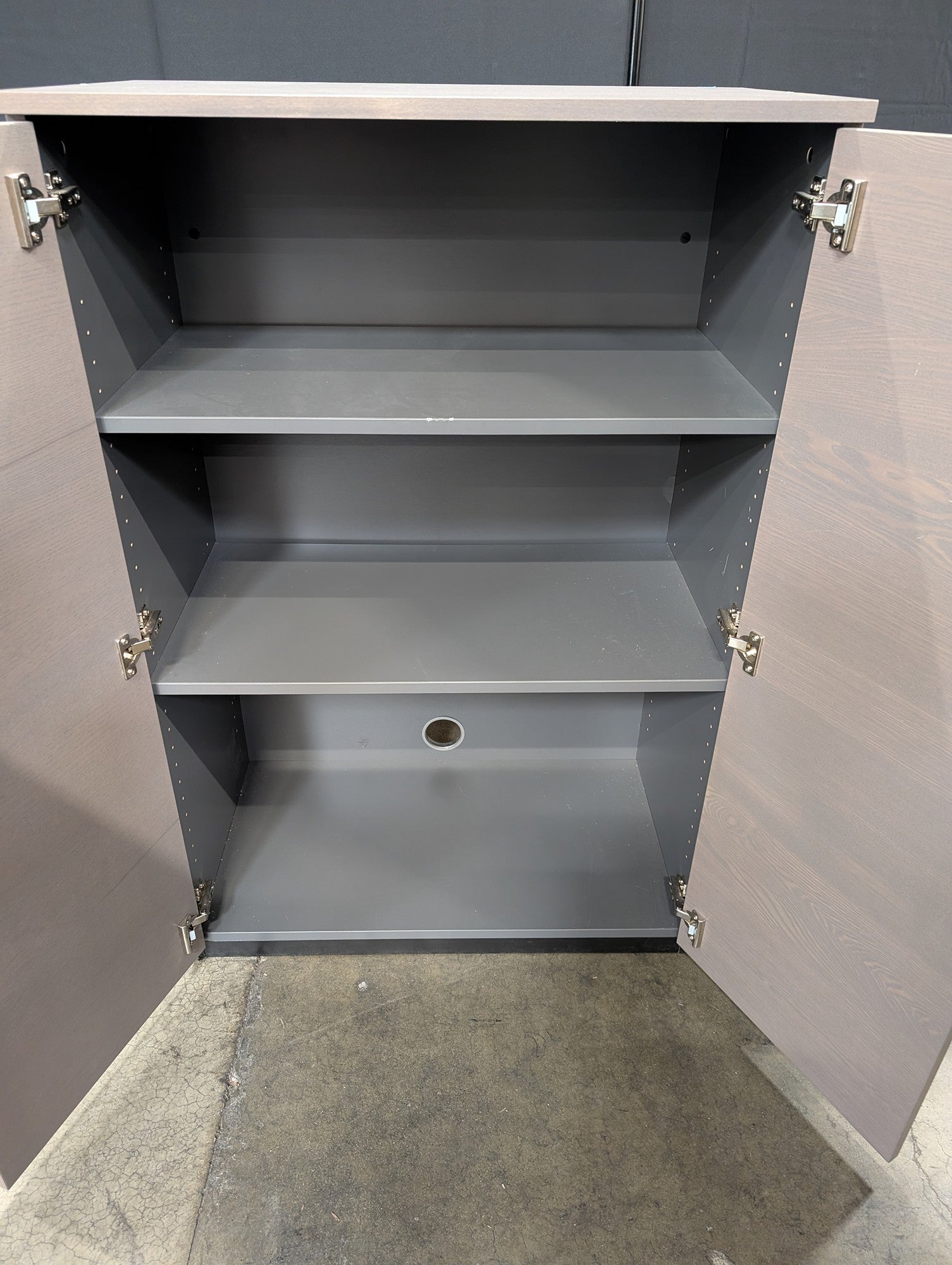 Modern Two-Door Storage Cabinet with Adjustable Shelves