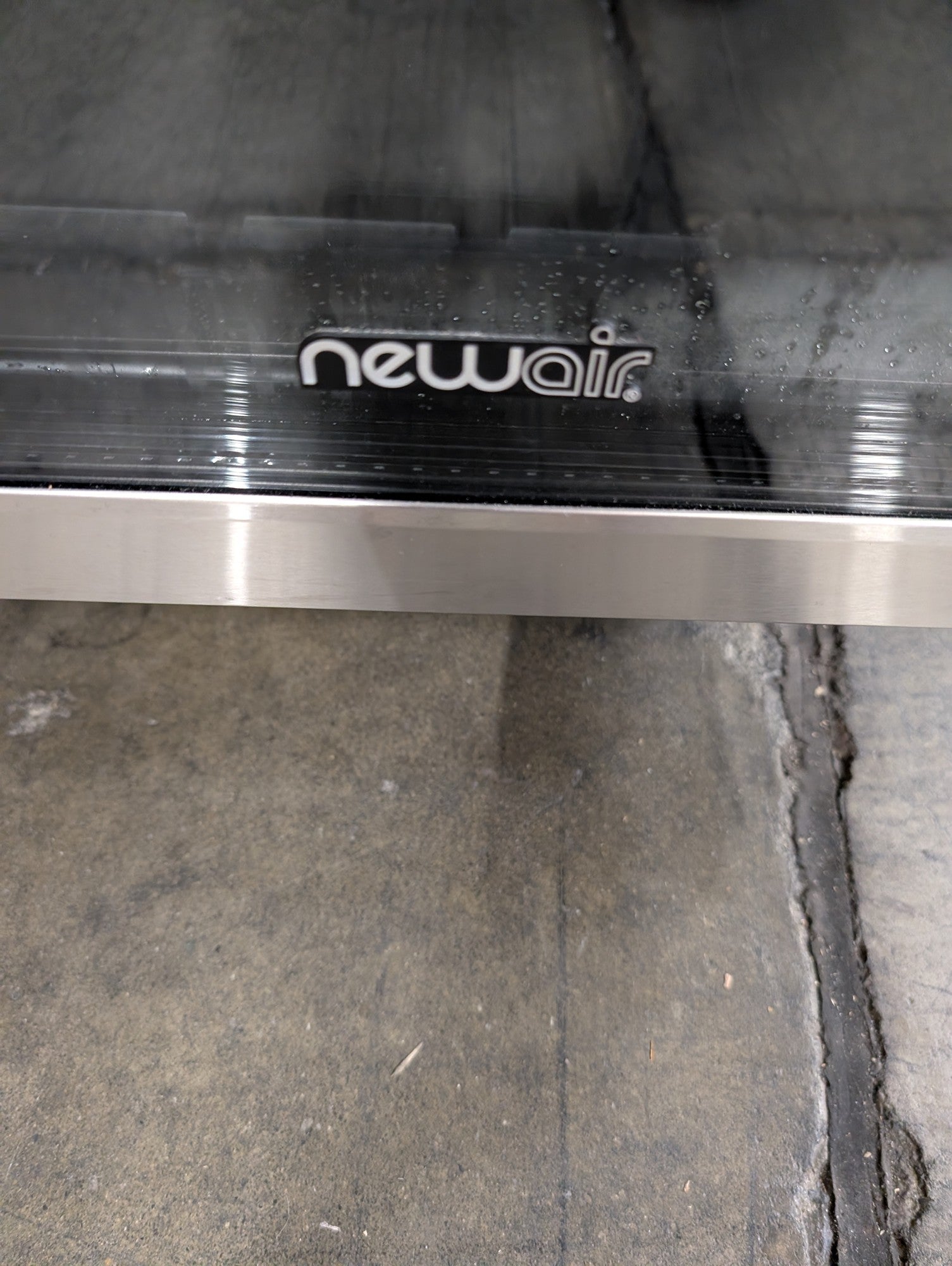 NewAir Compact Stainless Steel Glass Door Wine and Beverage Cooler