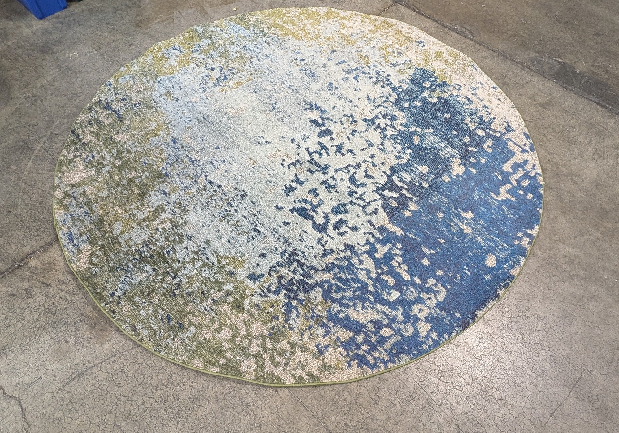 Unique Loom Casablanca Collection 8 x 8 Round Abstract Multicolor Rug
