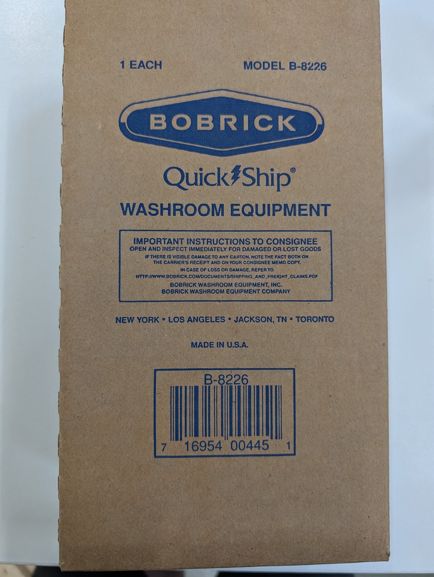 BOBRICK B-8226 Chrome Top Fill Washroom Soap Dispenser