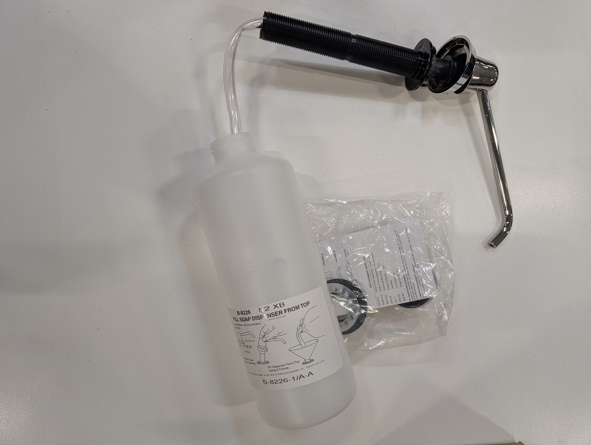 BOBRICK B-8226 Chrome Top Fill Washroom Soap Dispenser