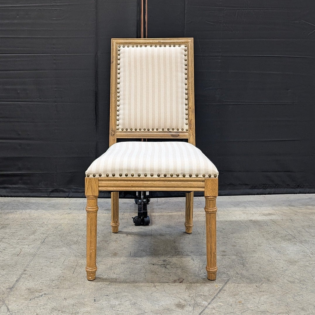 Farmhouse Style Upholstered Dining Chair with Nailhead Trim