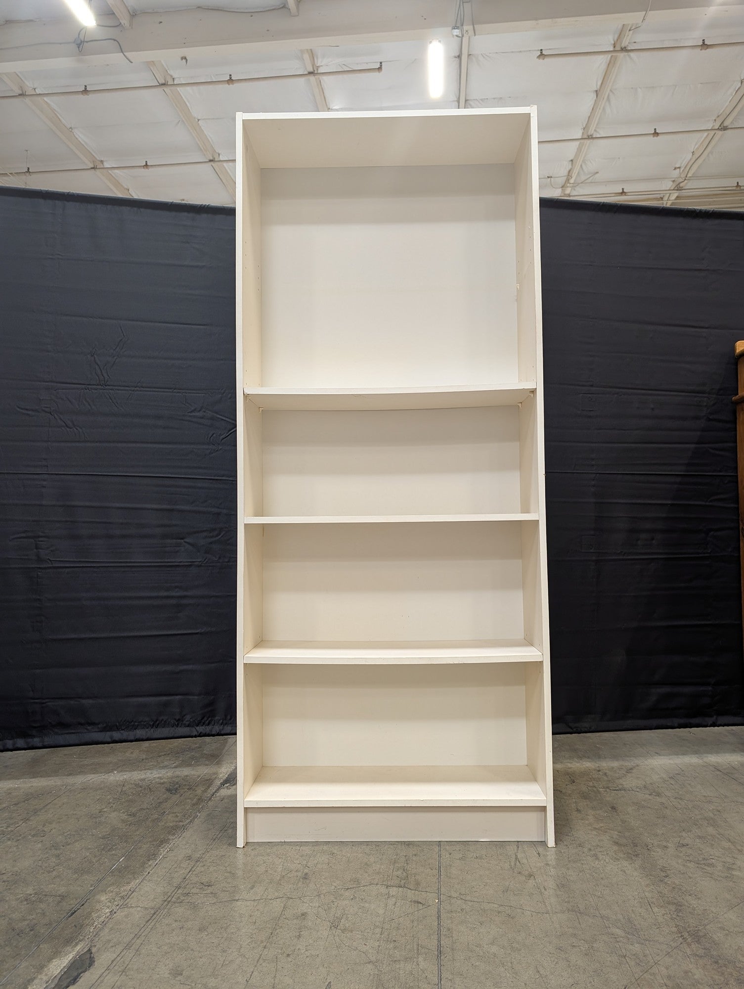 Used White Bookcase with Missing shelf